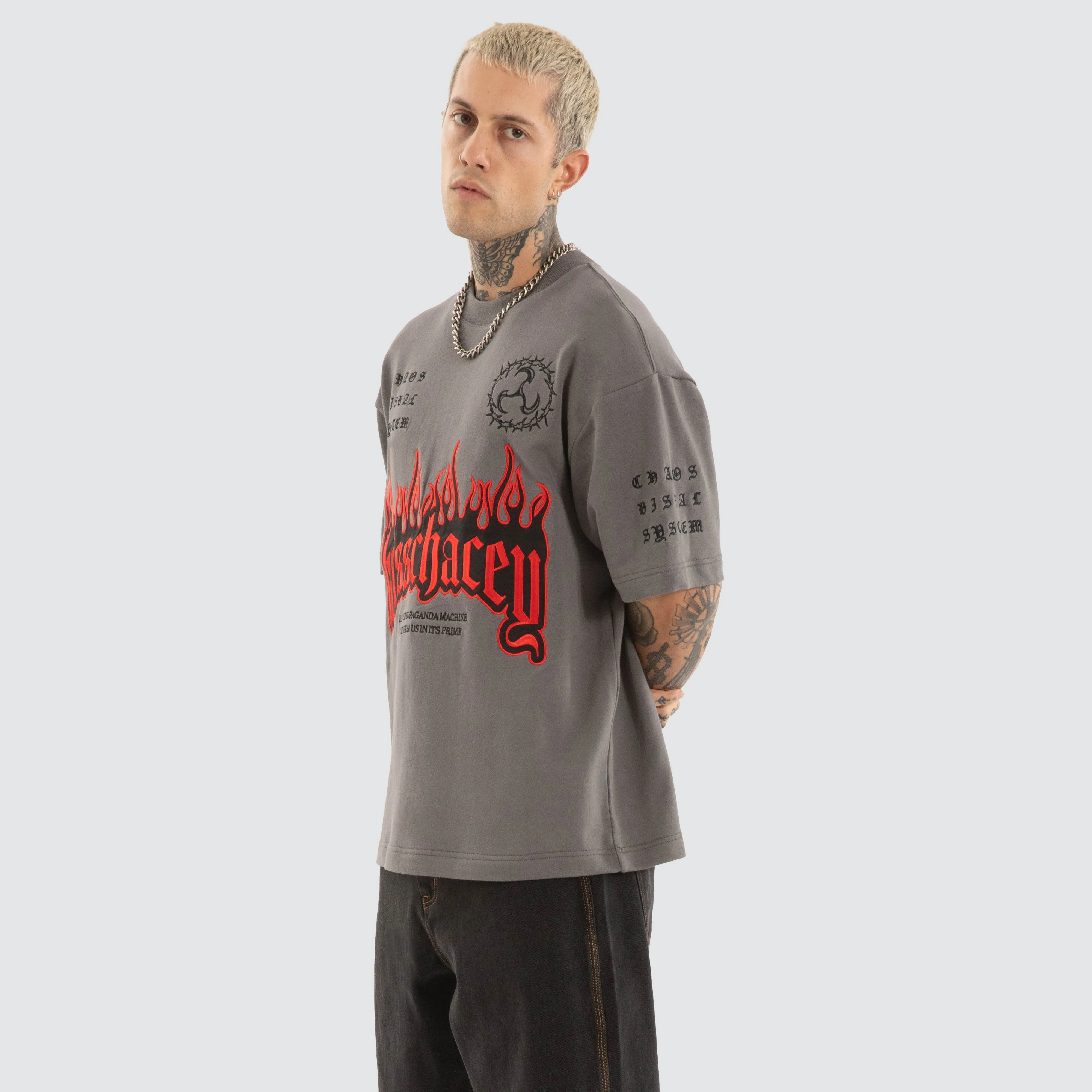 Repair Loopback Street Tee Charcoal sold by Neverland product image thumbnail 3