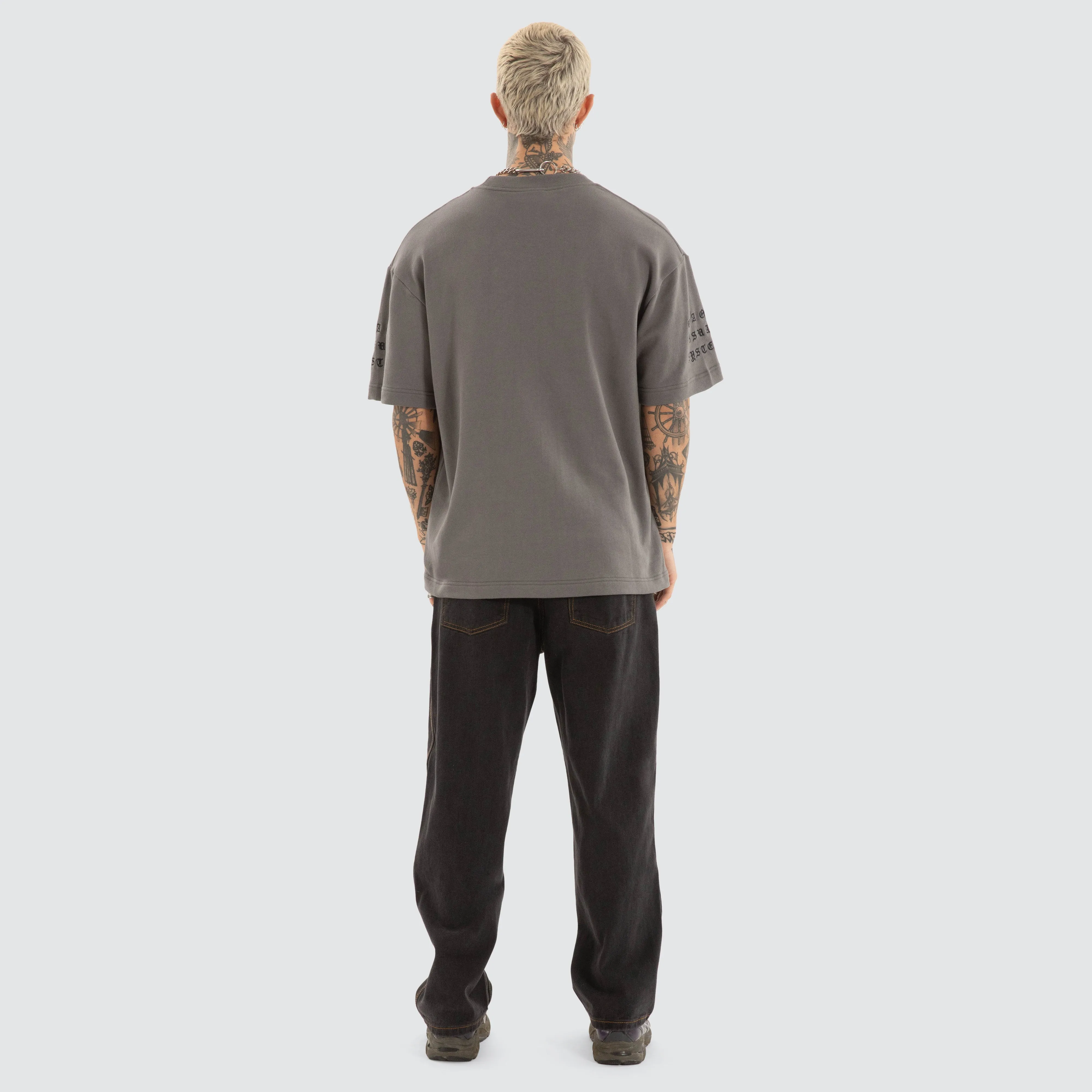 Repair Loopback Street Tee Charcoal sold by Neverland product image thumbnail 4