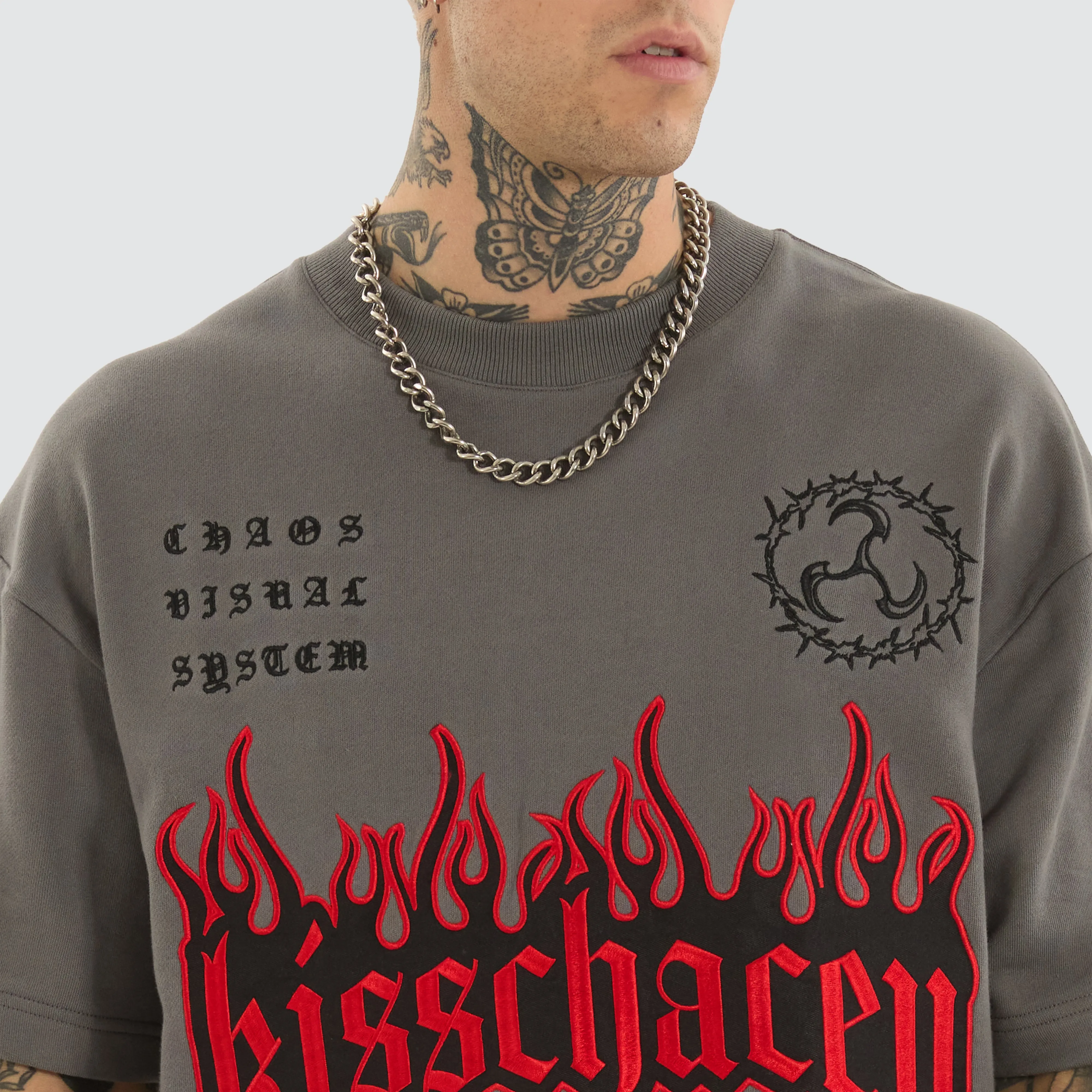 Repair Loopback Street Tee Charcoal sold by Neverland product image thumbnail 2