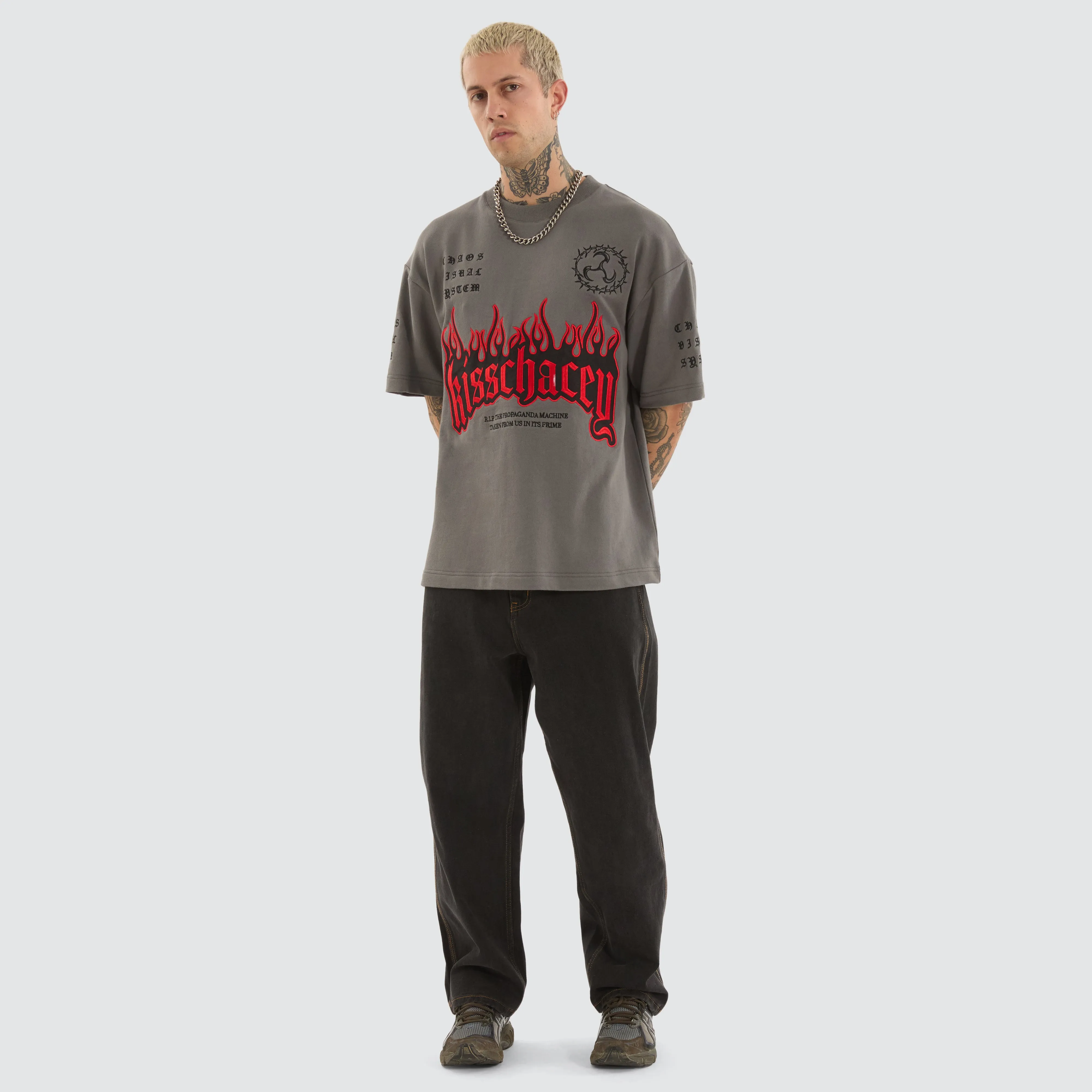 Repair Loopback Street Tee Charcoal sold by Neverland product image thumbnail 5