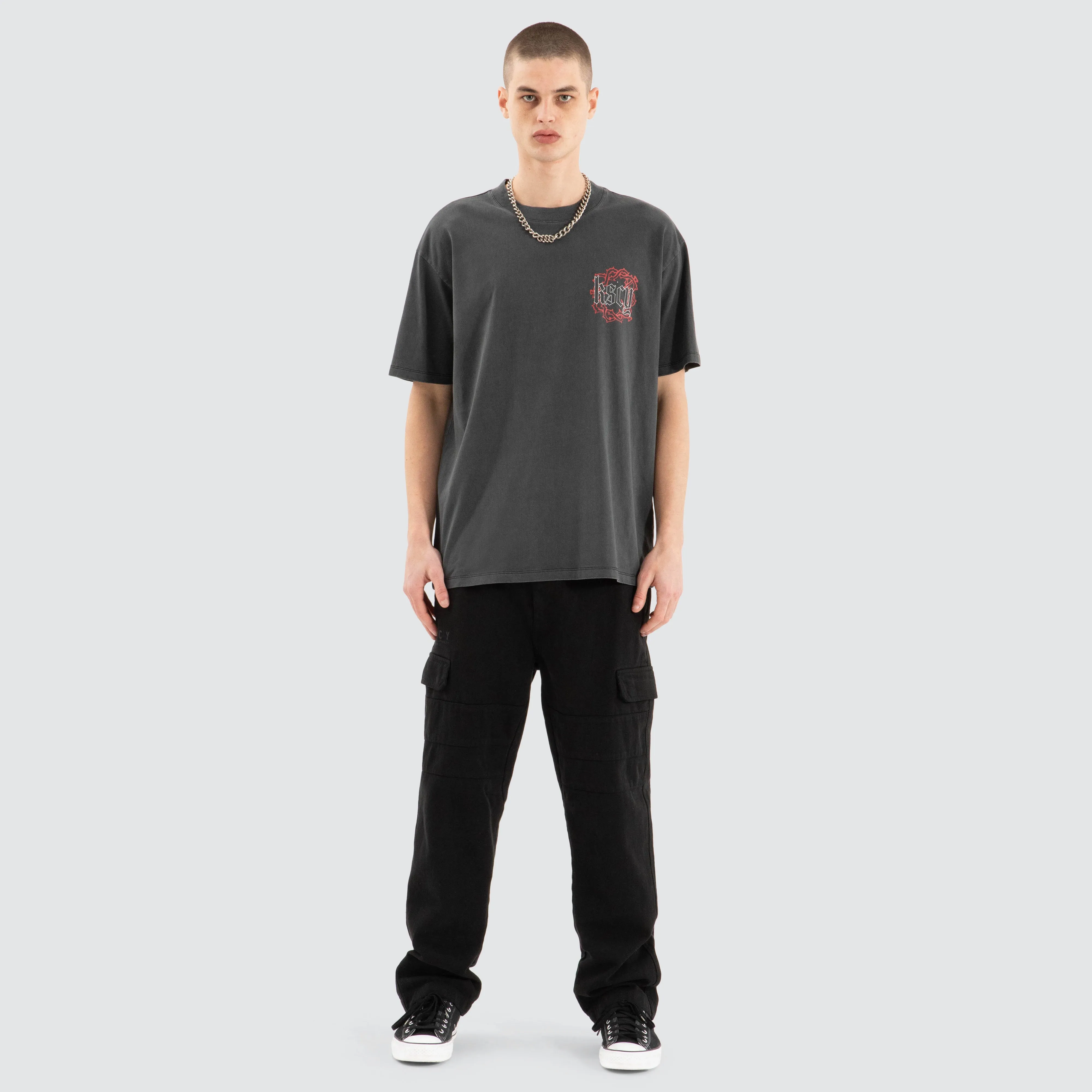 Taken Box Fit Tee Pigment Black sold by Neverland product image thumbnail 4
