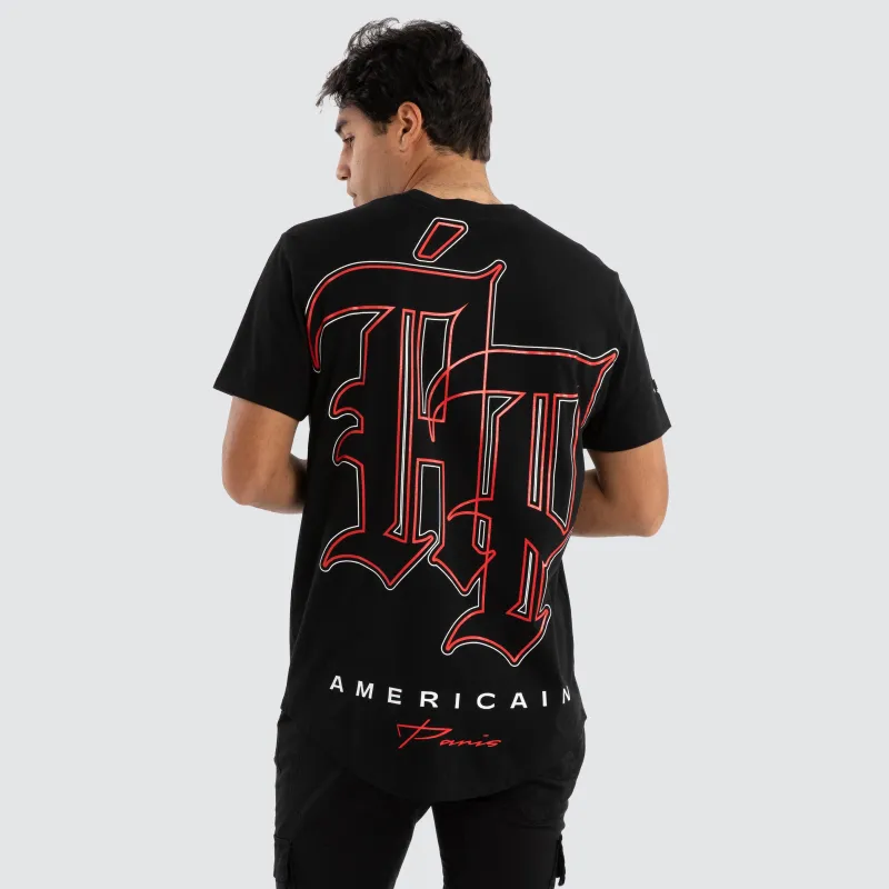 Assembly Dual Curved Tee Jet Black sold by Neverland