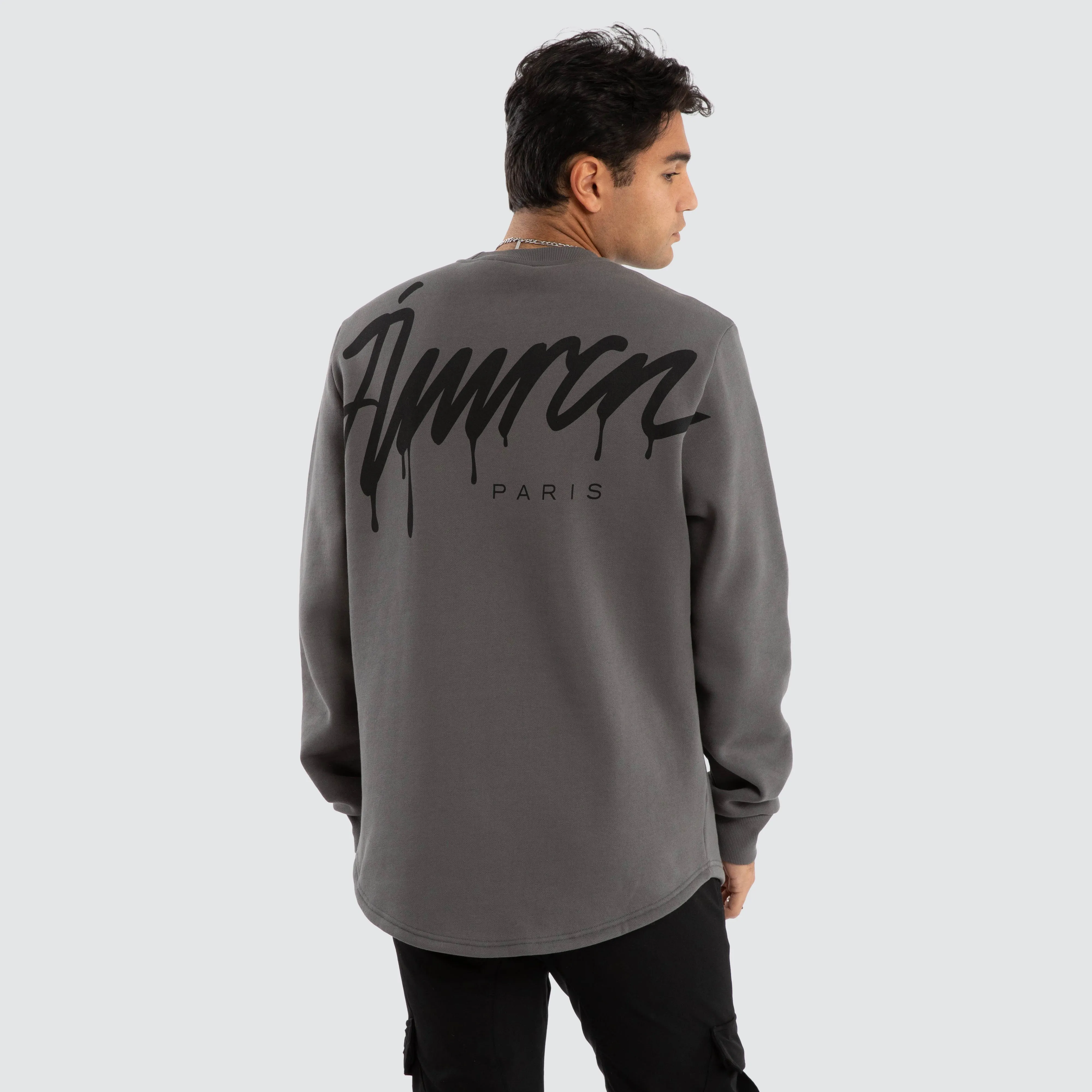 Power Dual Curved Sweater Charcoal sold by Neverland