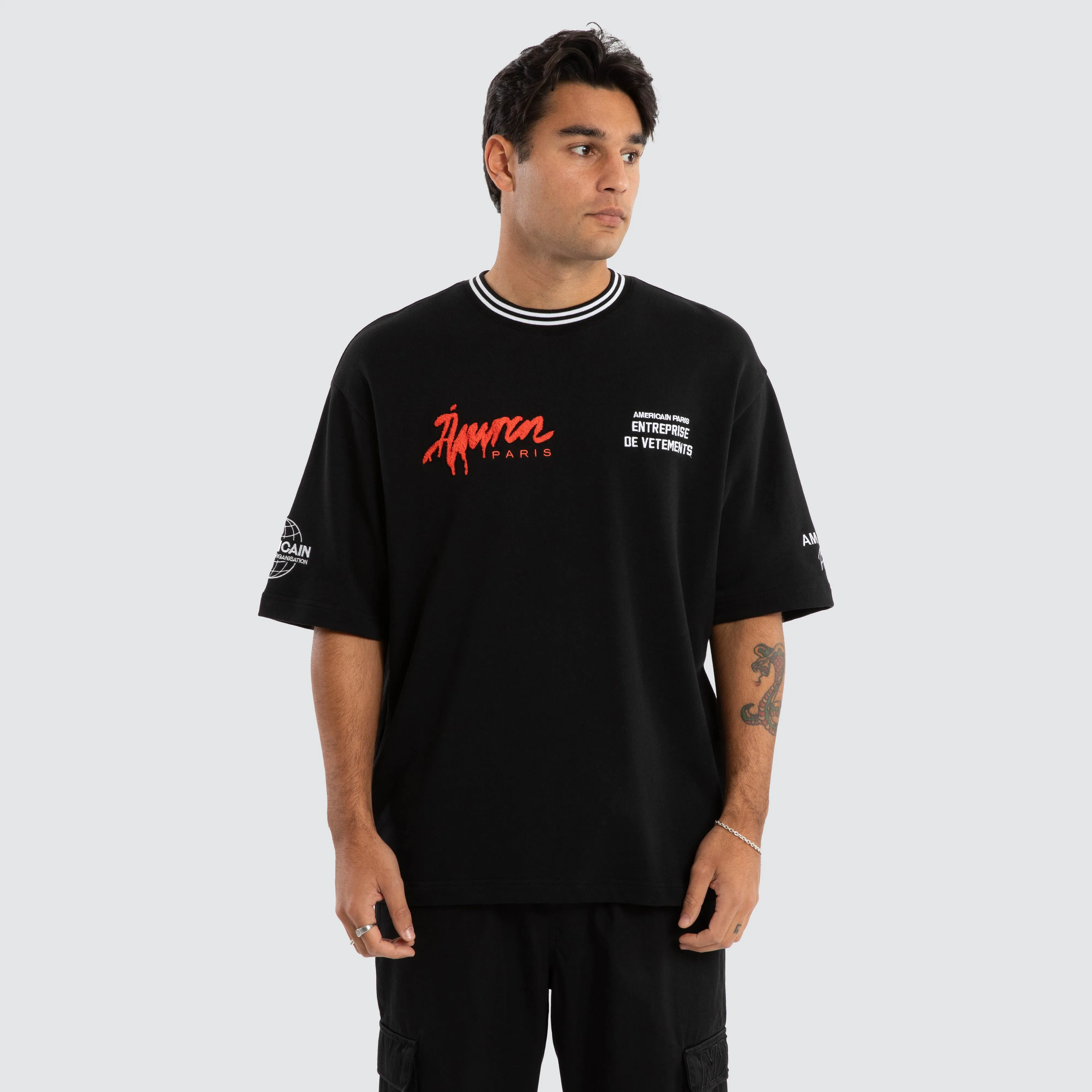 National Oversized Tee Jet Black sold by Neverland product image thumbnail 3