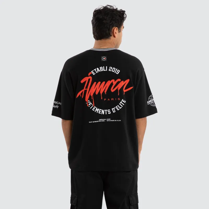 National Oversized Tee Jet Black sold by Neverland