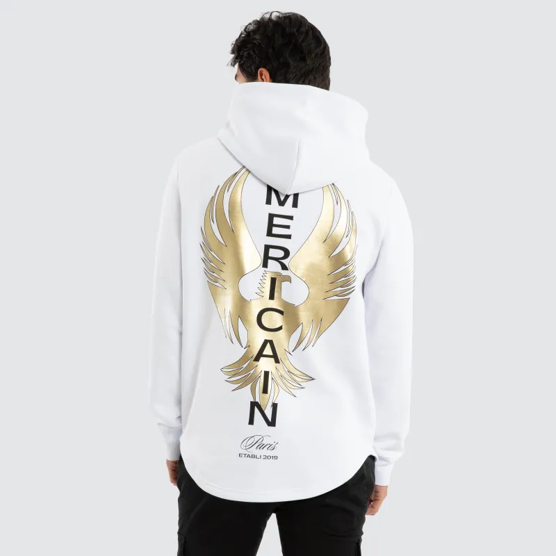 Station Dual Curved Hoodie White sold by Neverland