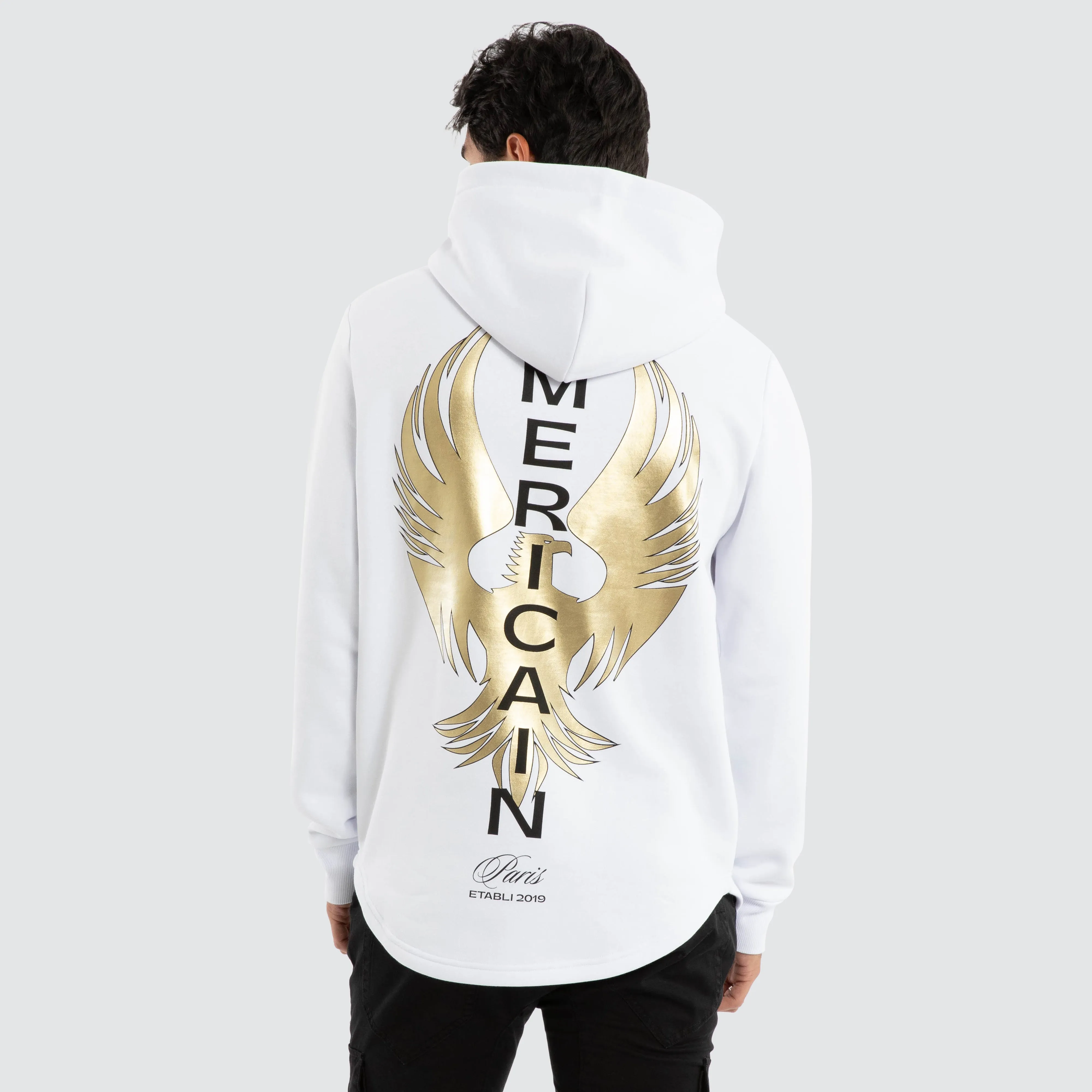 Station Dual Curved Hoodie White sold by Neverland