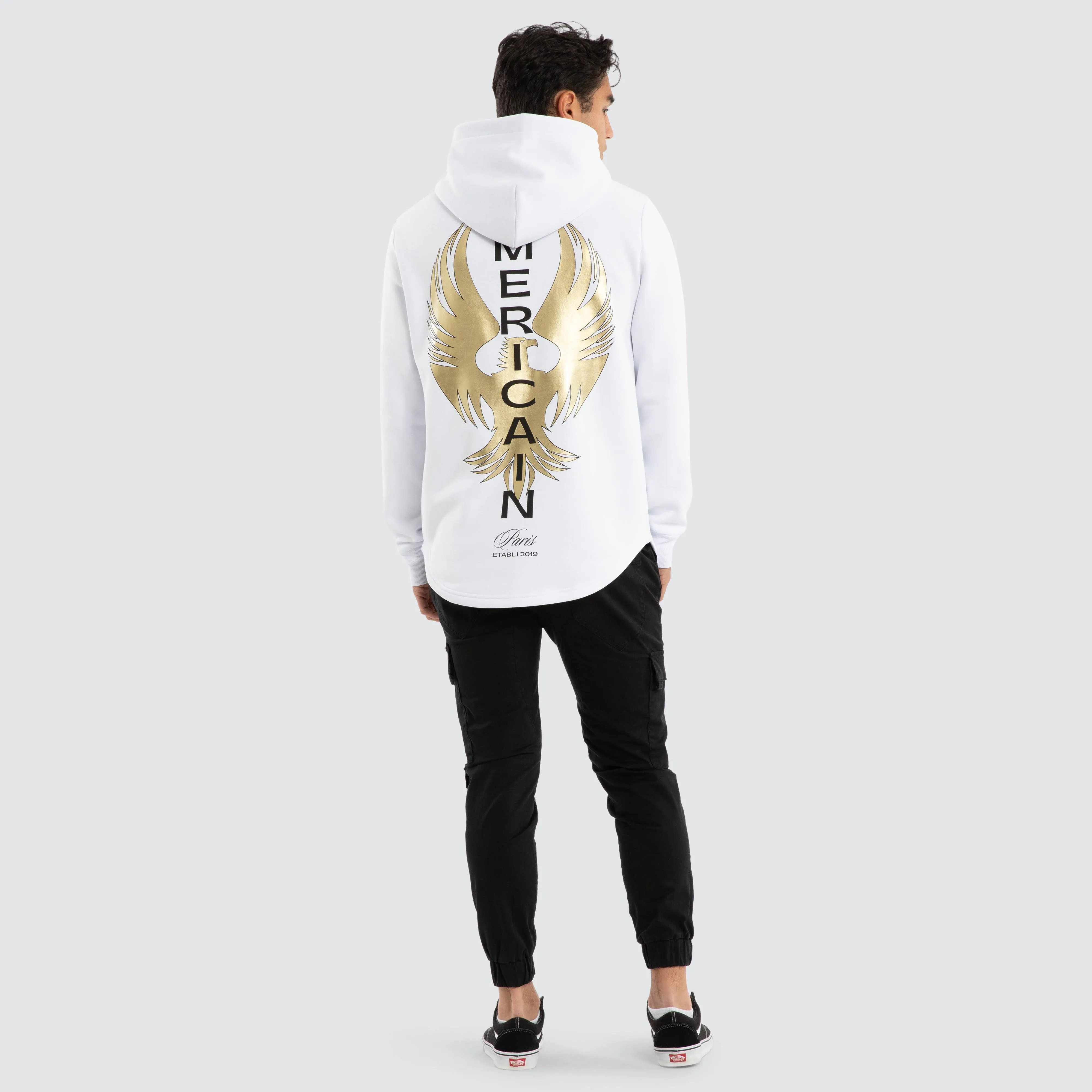 Station Dual Curved Hoodie White sold by Neverland product image thumbnail 4