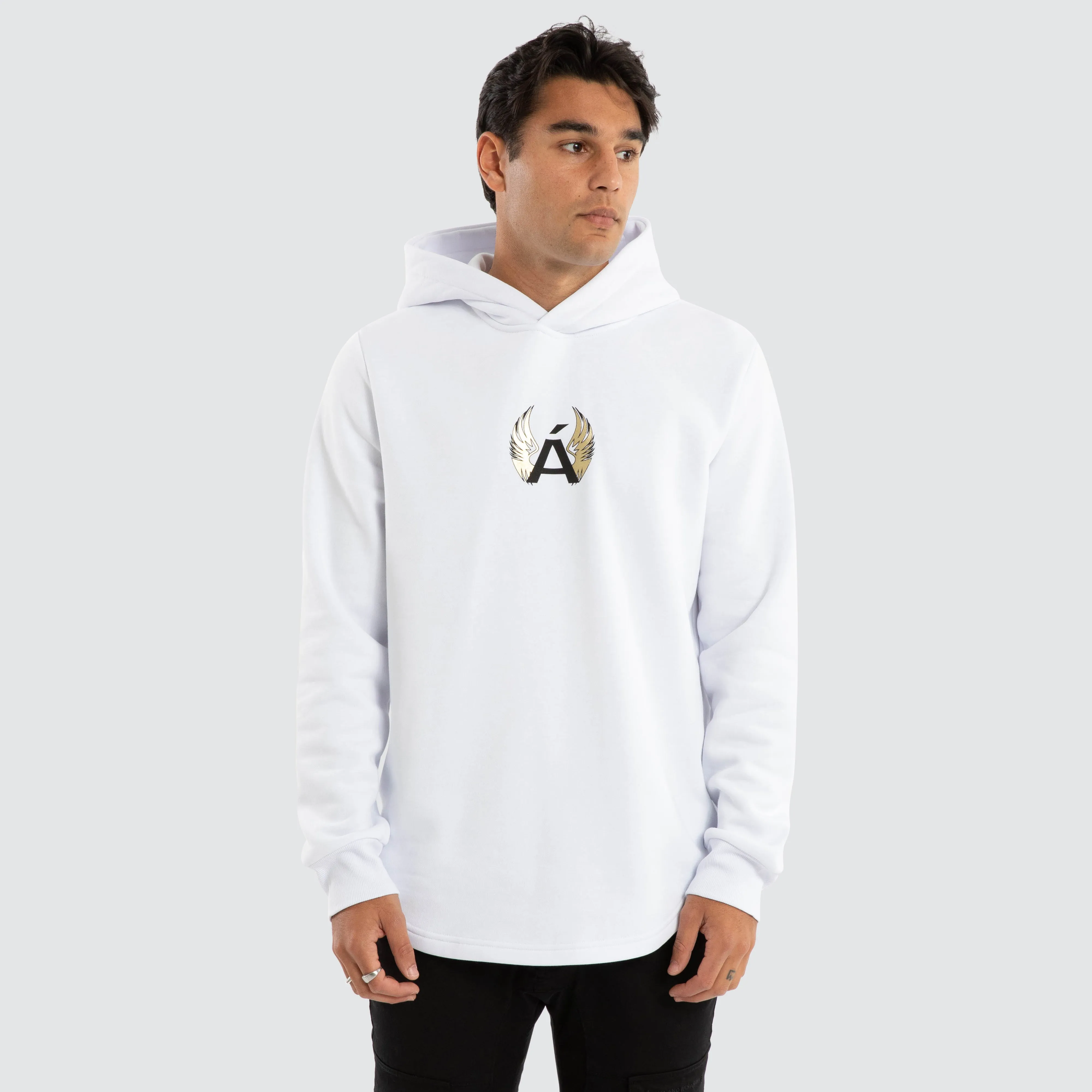 Station Dual Curved Hoodie White sold by Neverland product image thumbnail 3