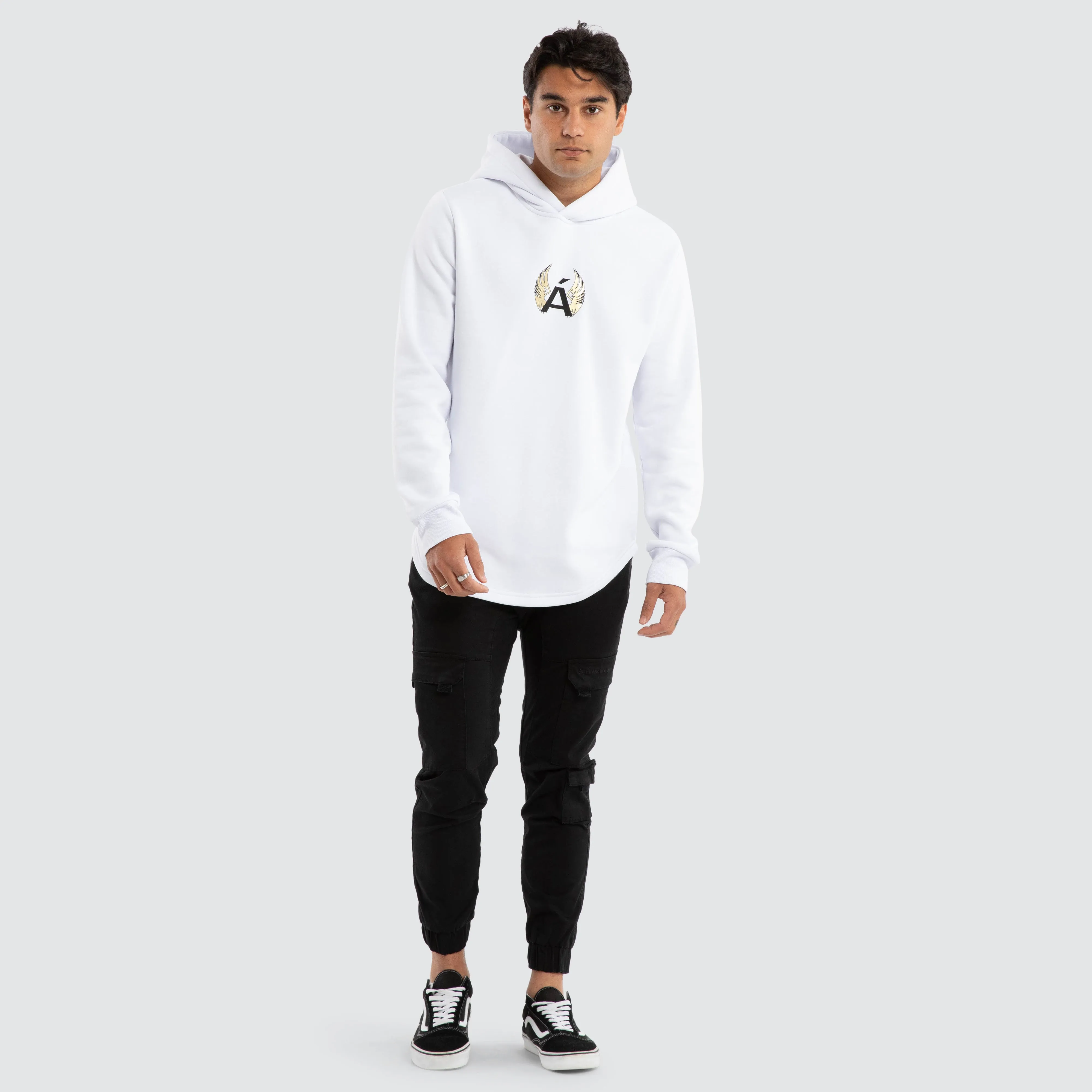Station Dual Curved Hoodie White sold by Neverland product image thumbnail 2