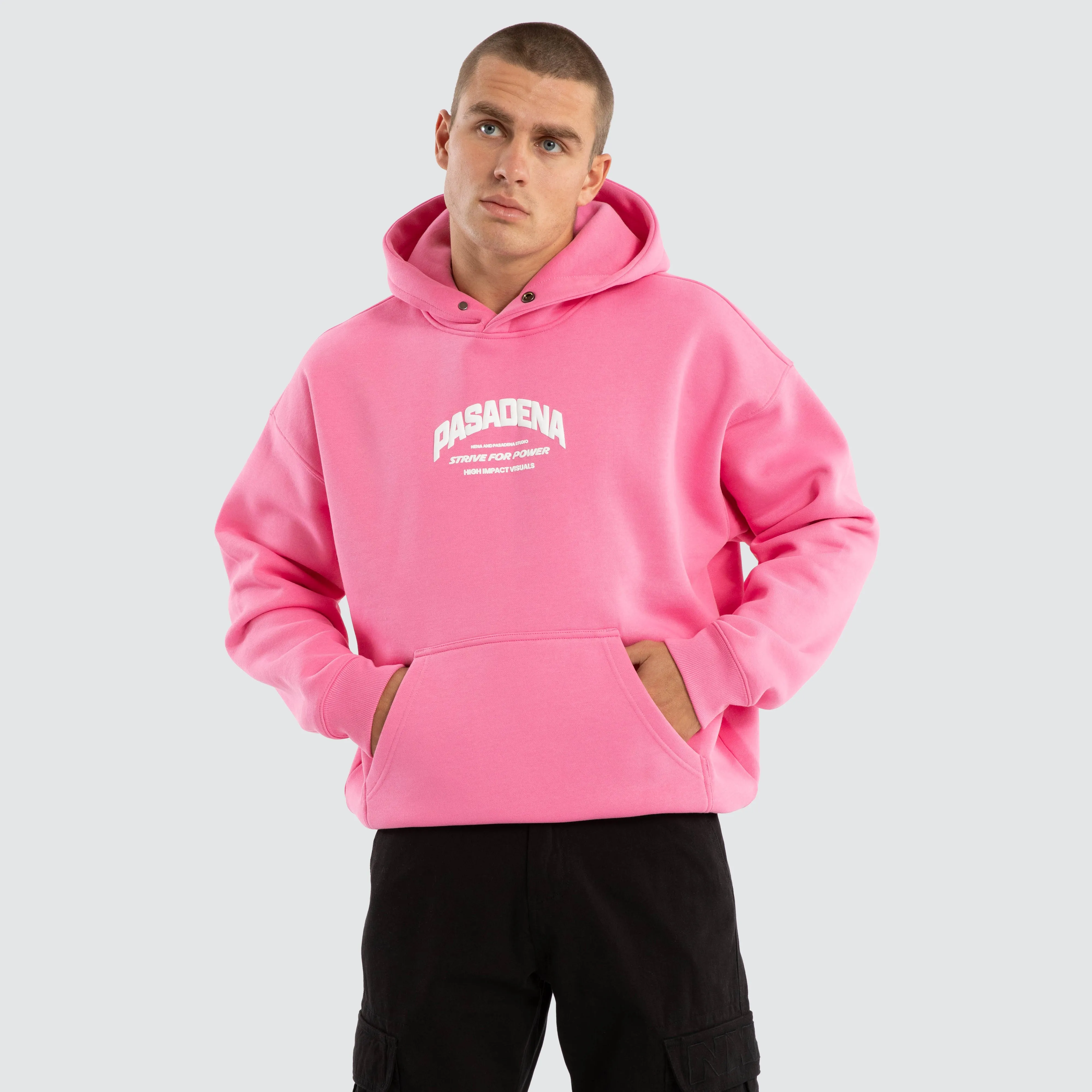 Strive Box Fit Hoodie Pink sold by Neverland product image thumbnail 3
