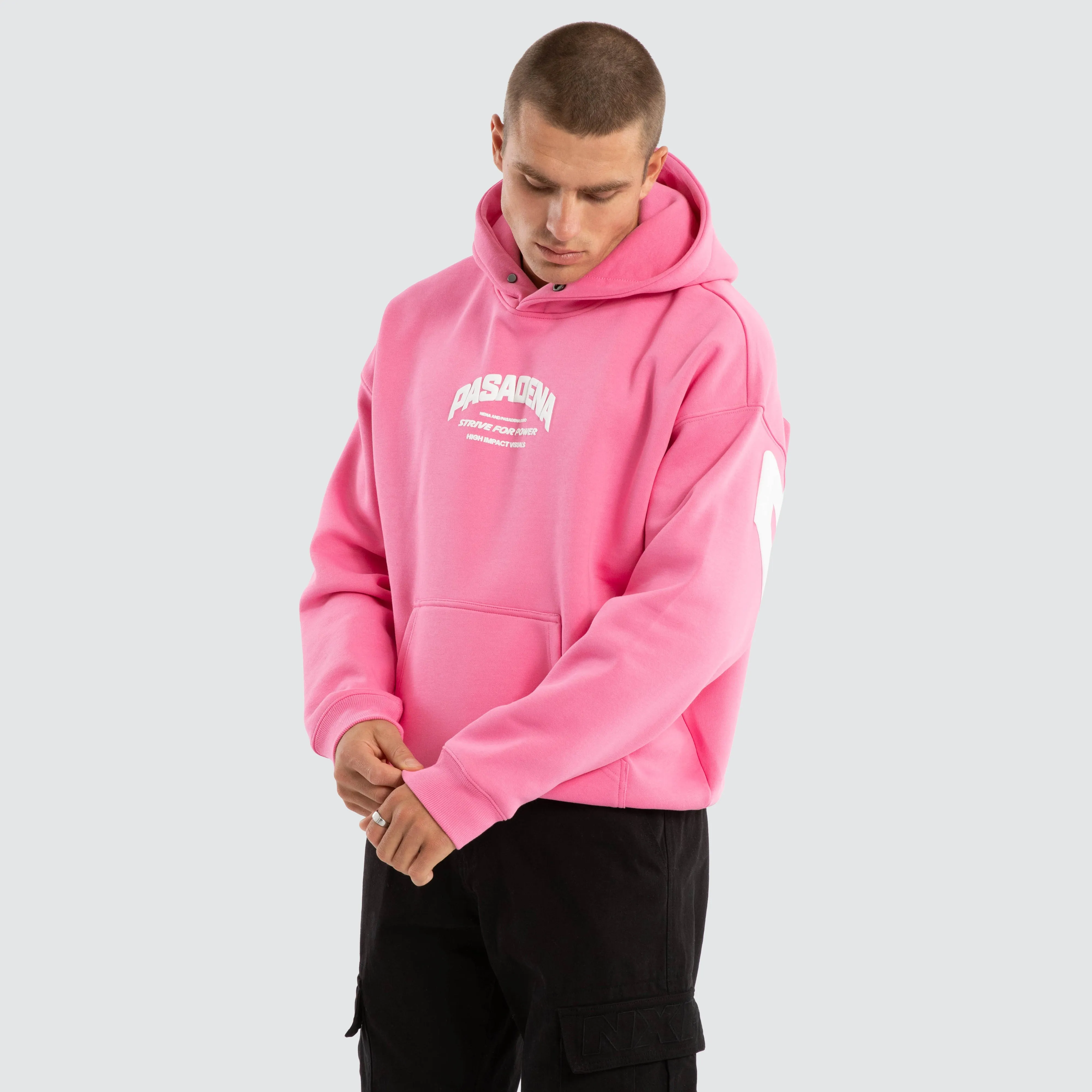 Strive Box Fit Hoodie Pink sold by Neverland product image thumbnail 5