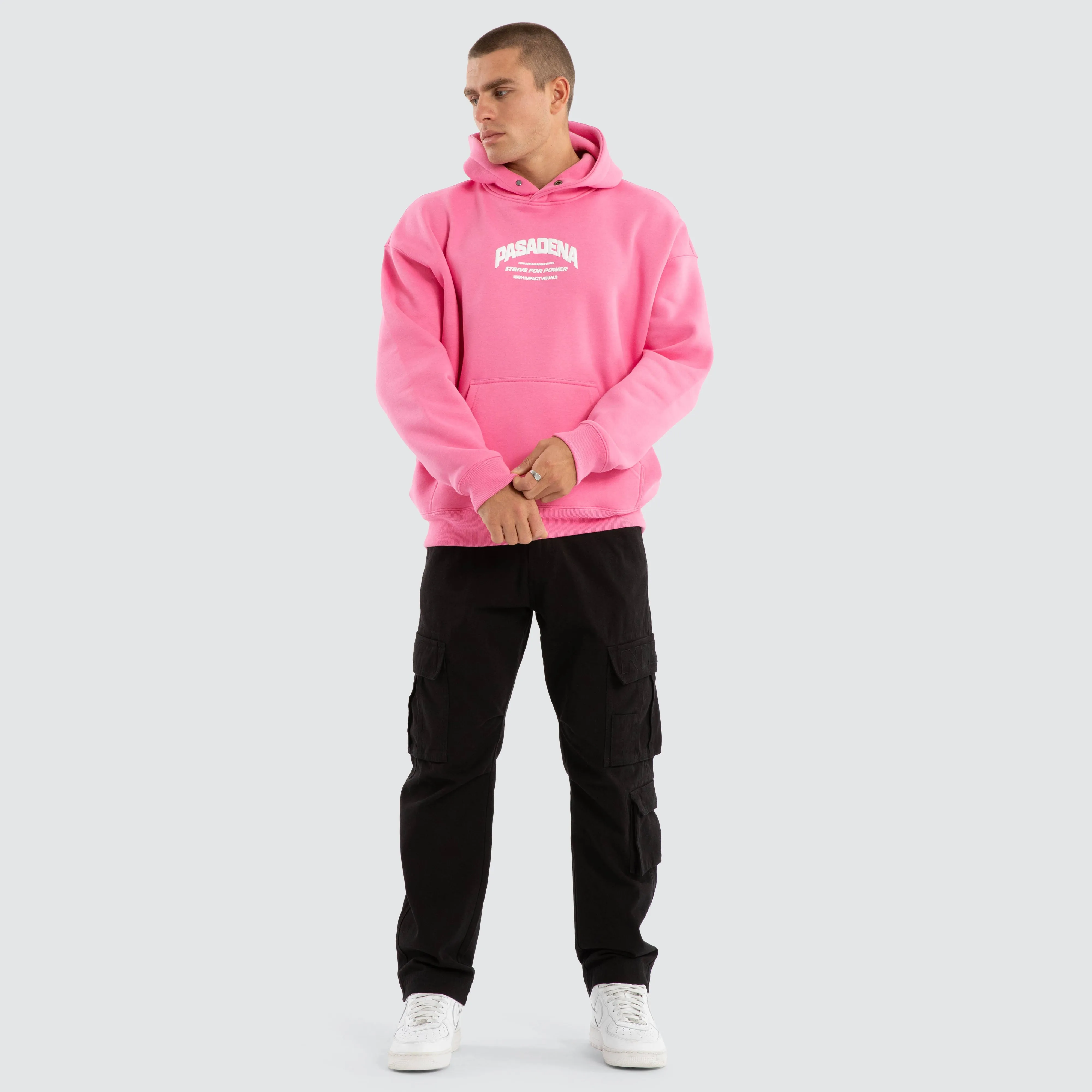 Strive Box Fit Hoodie Pink sold by Neverland product image thumbnail 2