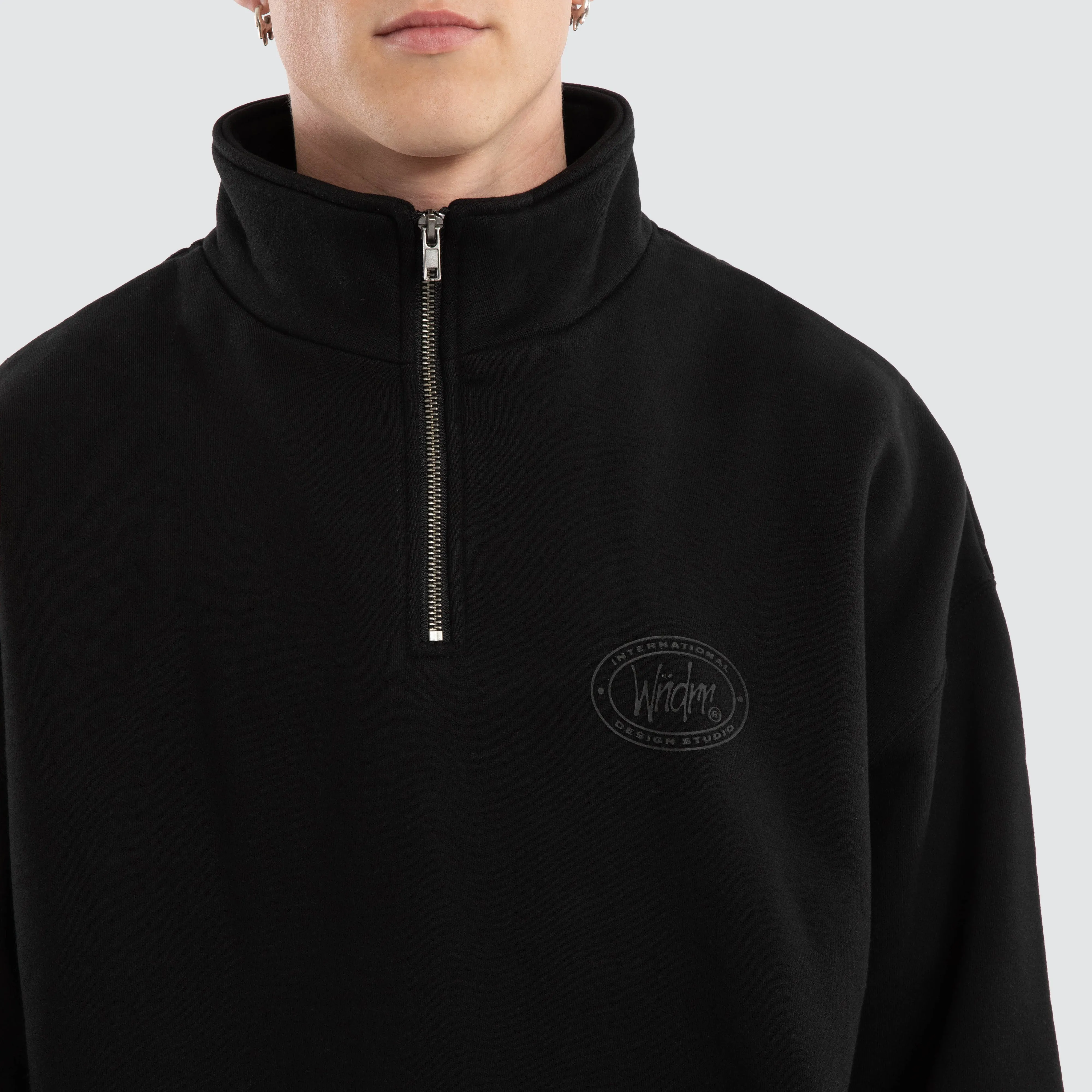 Minted 1/4 Zip Sweat Black sold by Neverland product image thumbnail 3