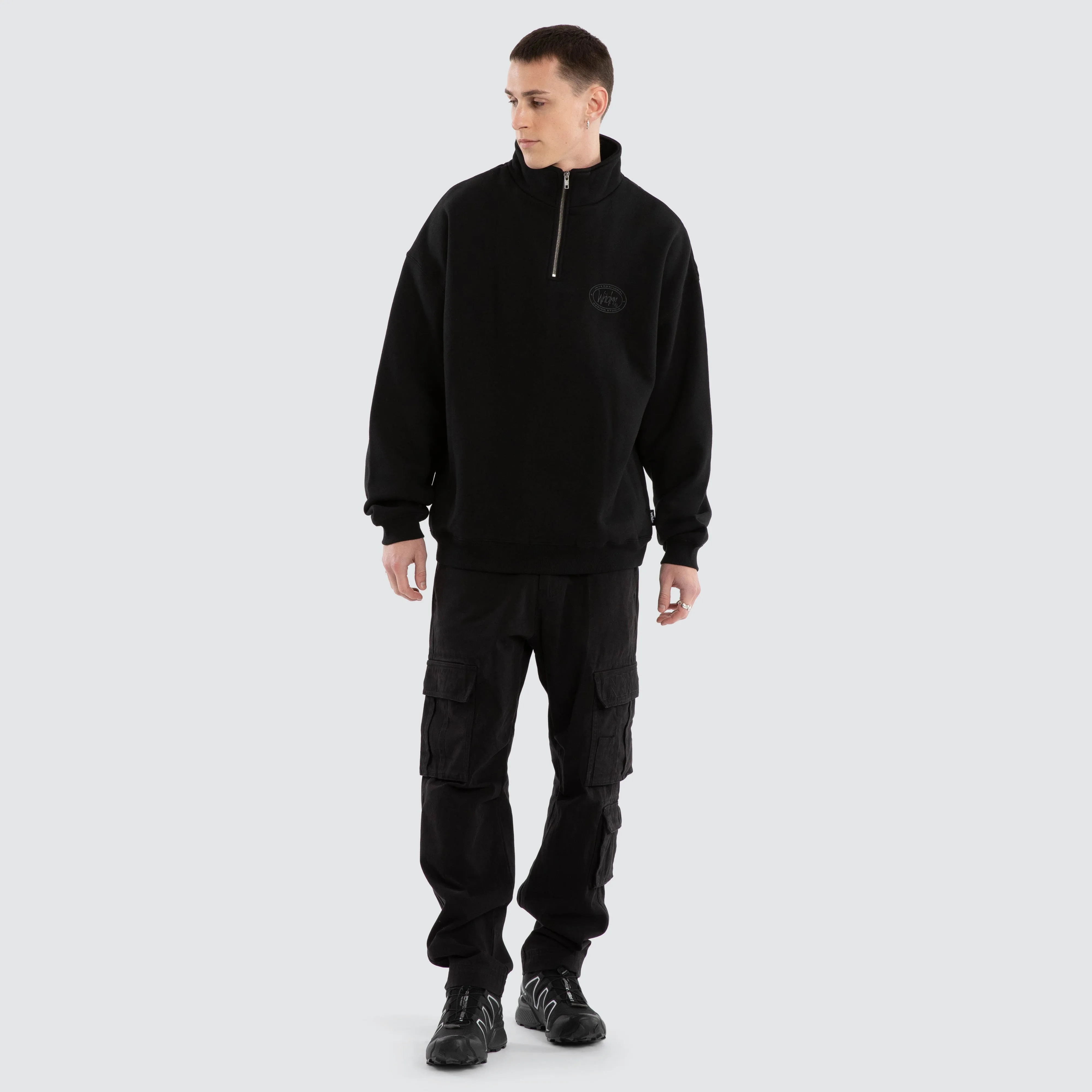 Minted 1/4 Zip Sweat Black sold by Neverland product image thumbnail 4