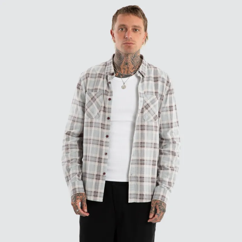 Driver Casual Longsleeve Check Shirt Grey Check sold by Neverland