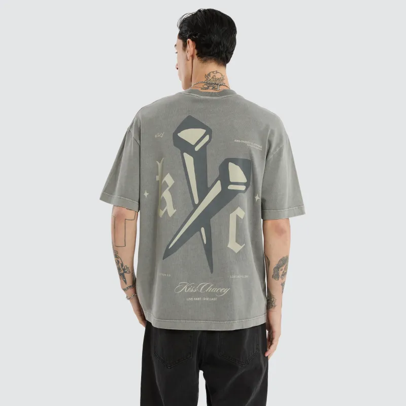 Nailed Street Tee Pigment Frost Grey sold by Neverland