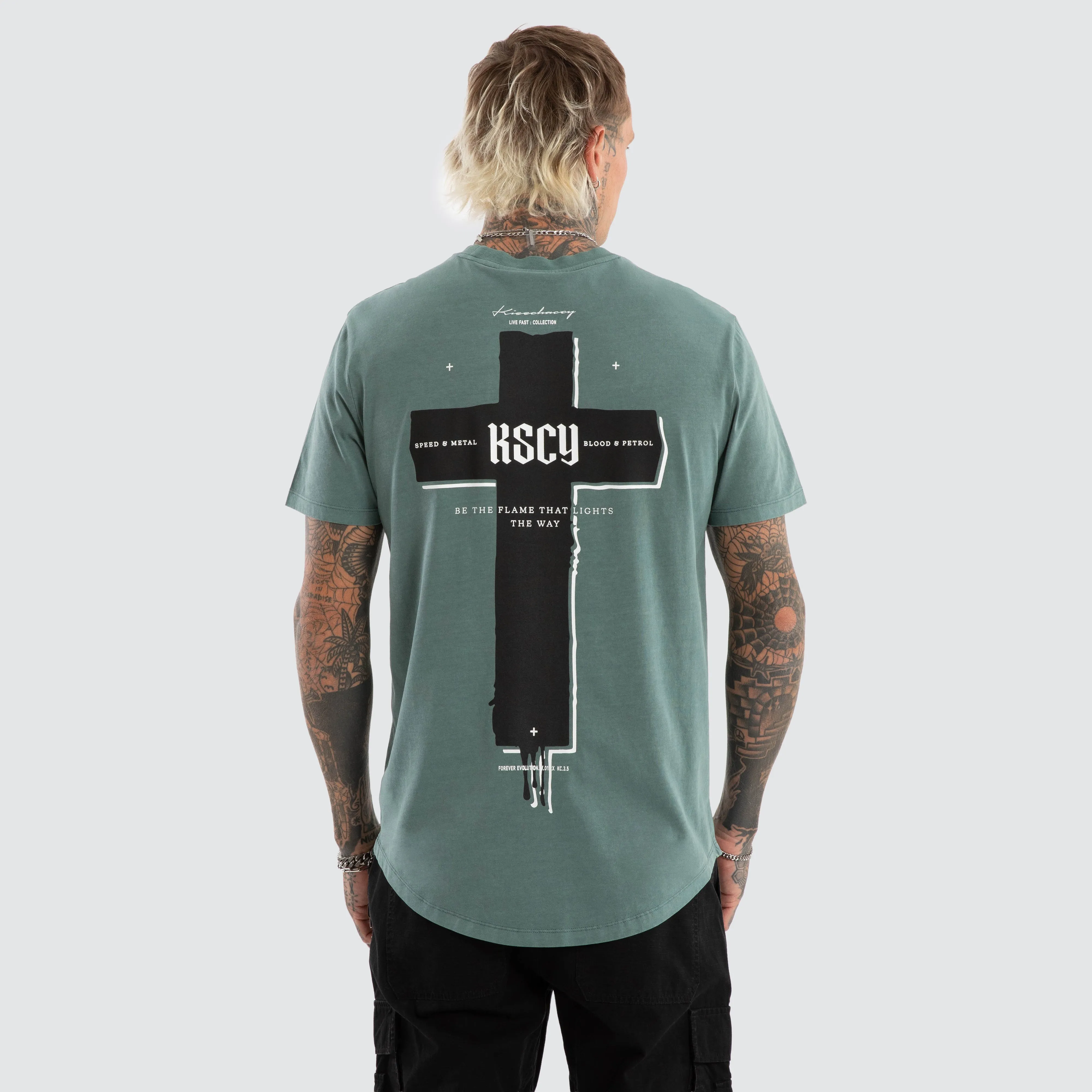 Promise Dual Curved Tee Pigment Goblin Blue sold by Neverland