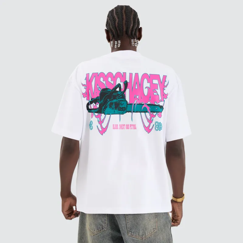 Petrol Street Tee Optical white sold by Neverland