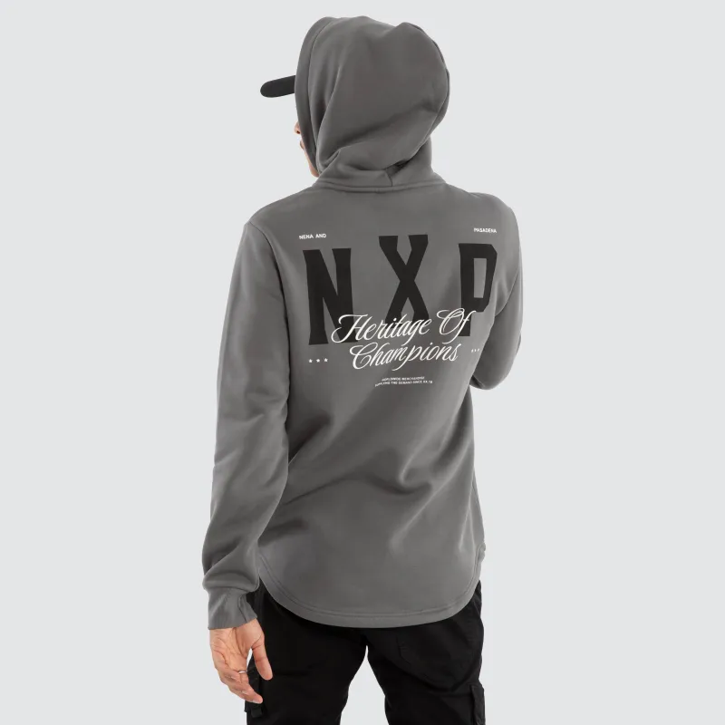 Crossover Dual Curved Hoodie Charcoal sold by Neverland