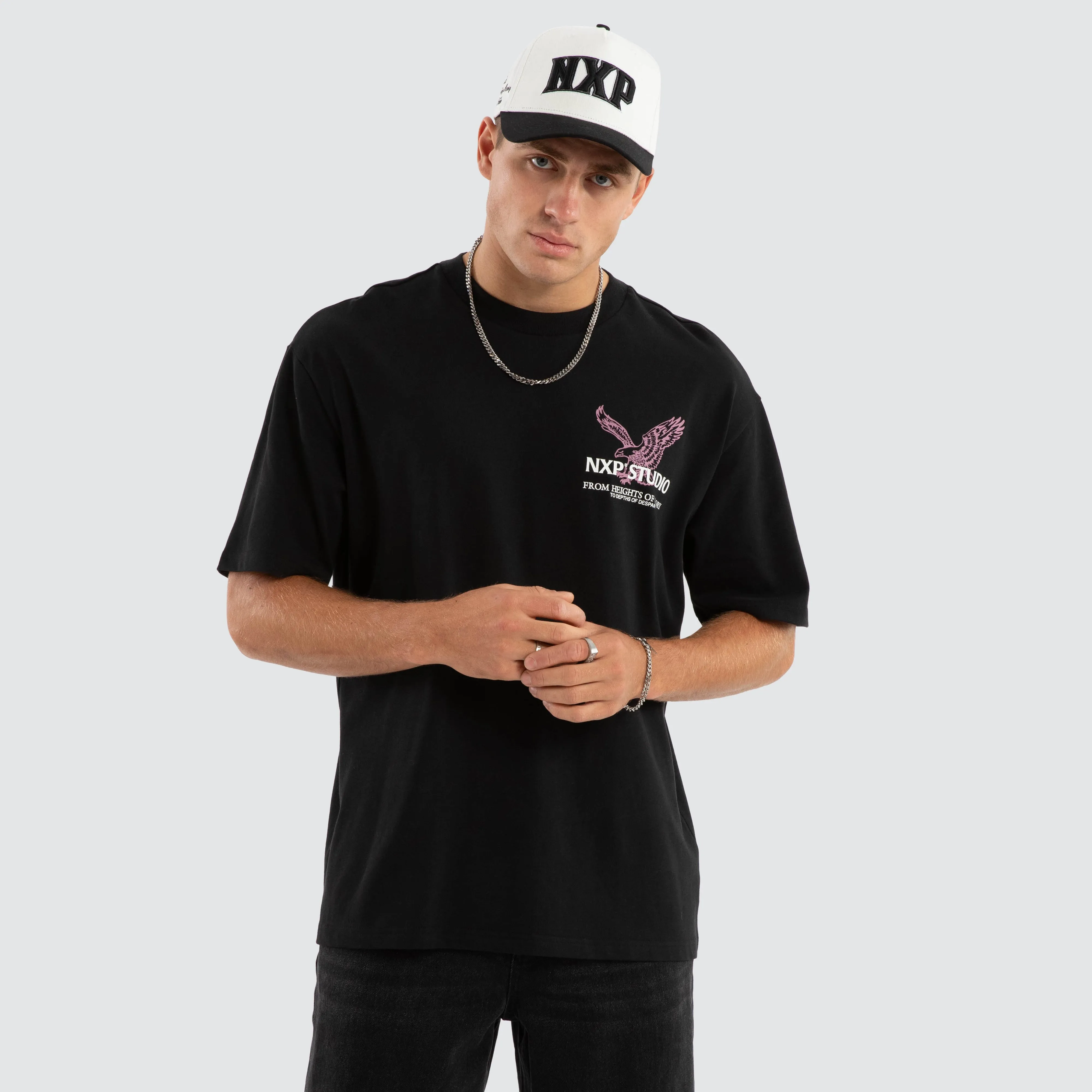 Simulation Box Fit Tee Jet Black sold by Neverland product image thumbnail 3