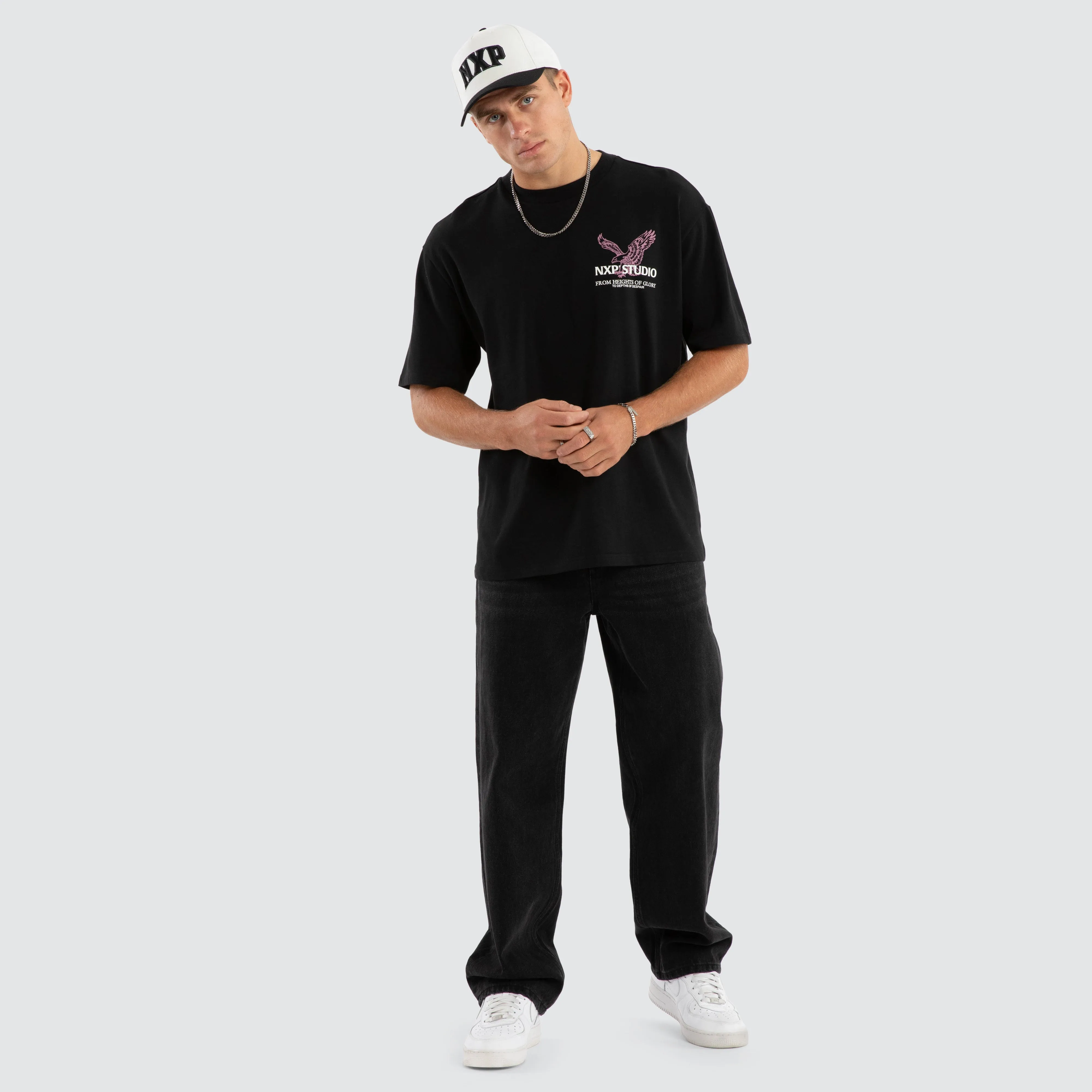 Simulation Box Fit Tee Jet Black sold by Neverland product image thumbnail 2