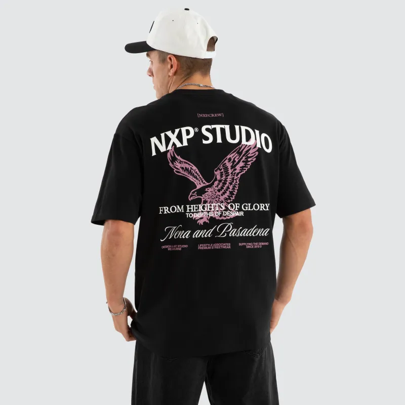 Simulation Box Fit Tee Jet Black sold by Neverland