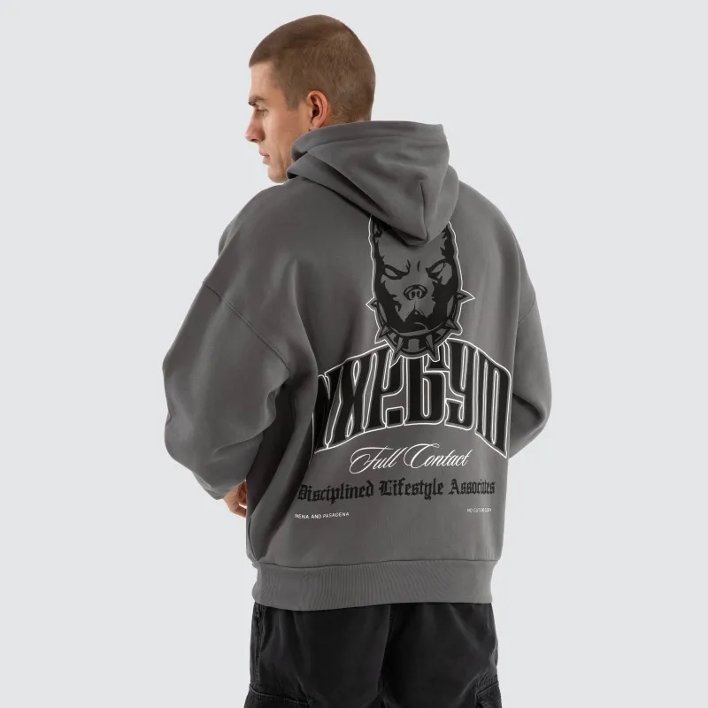 Inertia Box Fit Hoodie Charcoal sold by Neverland