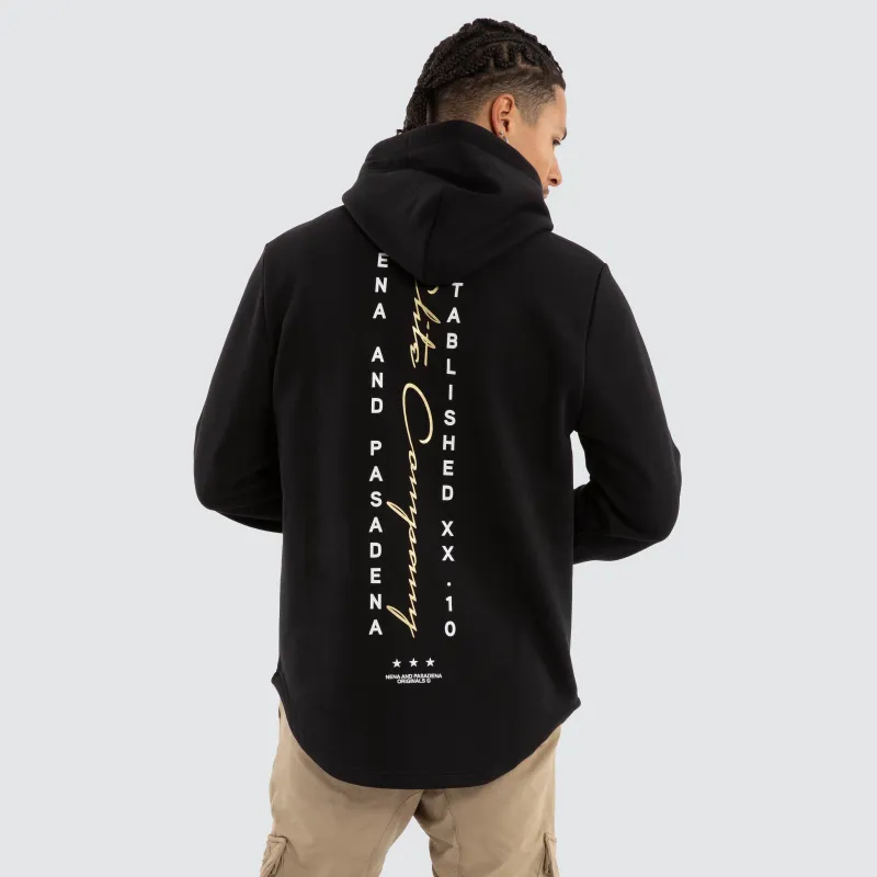 Spine Dual Curved Hoodie Jet Black sold by Neverland