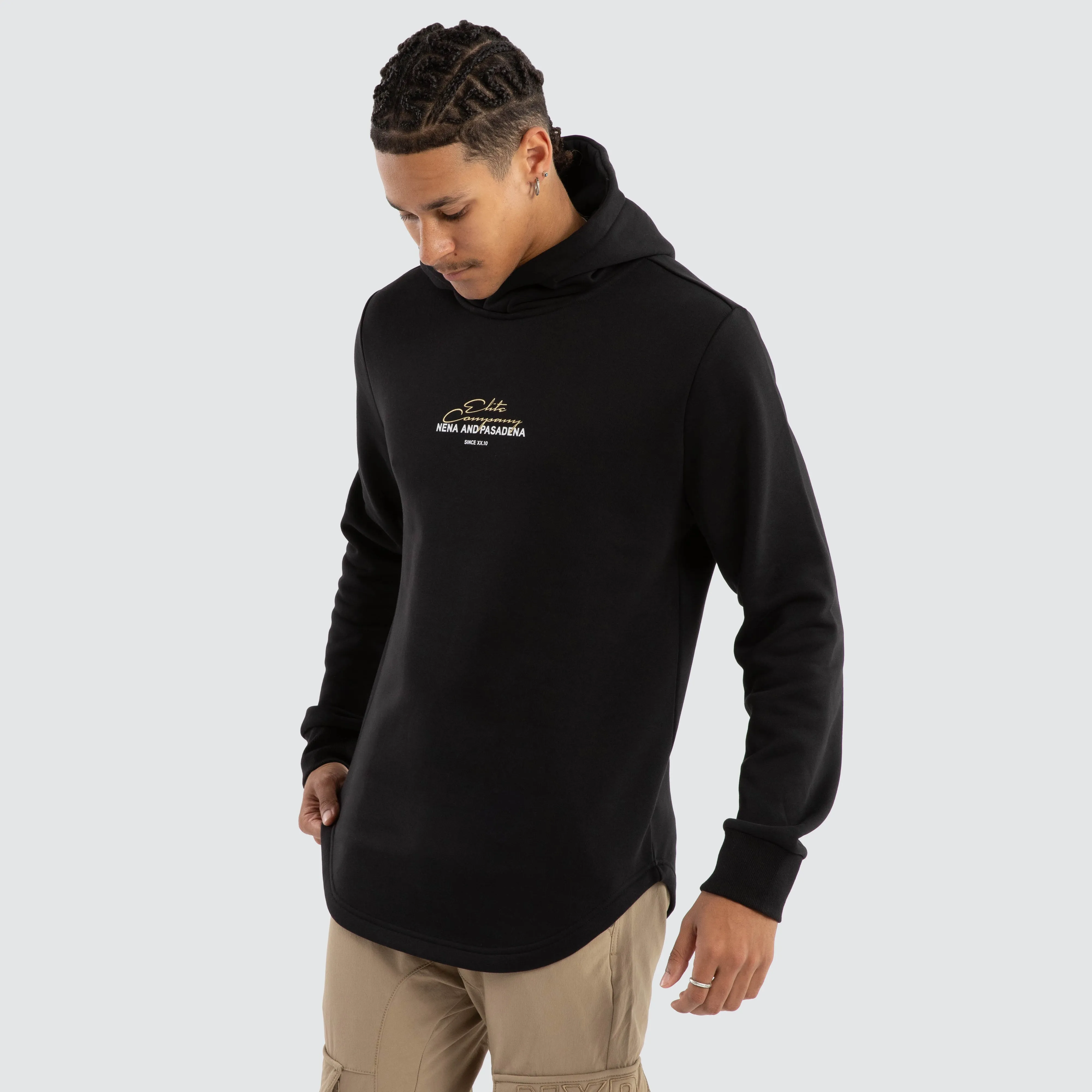 Spine Dual Curved Hoodie Jet Black sold by Neverland product image thumbnail 5