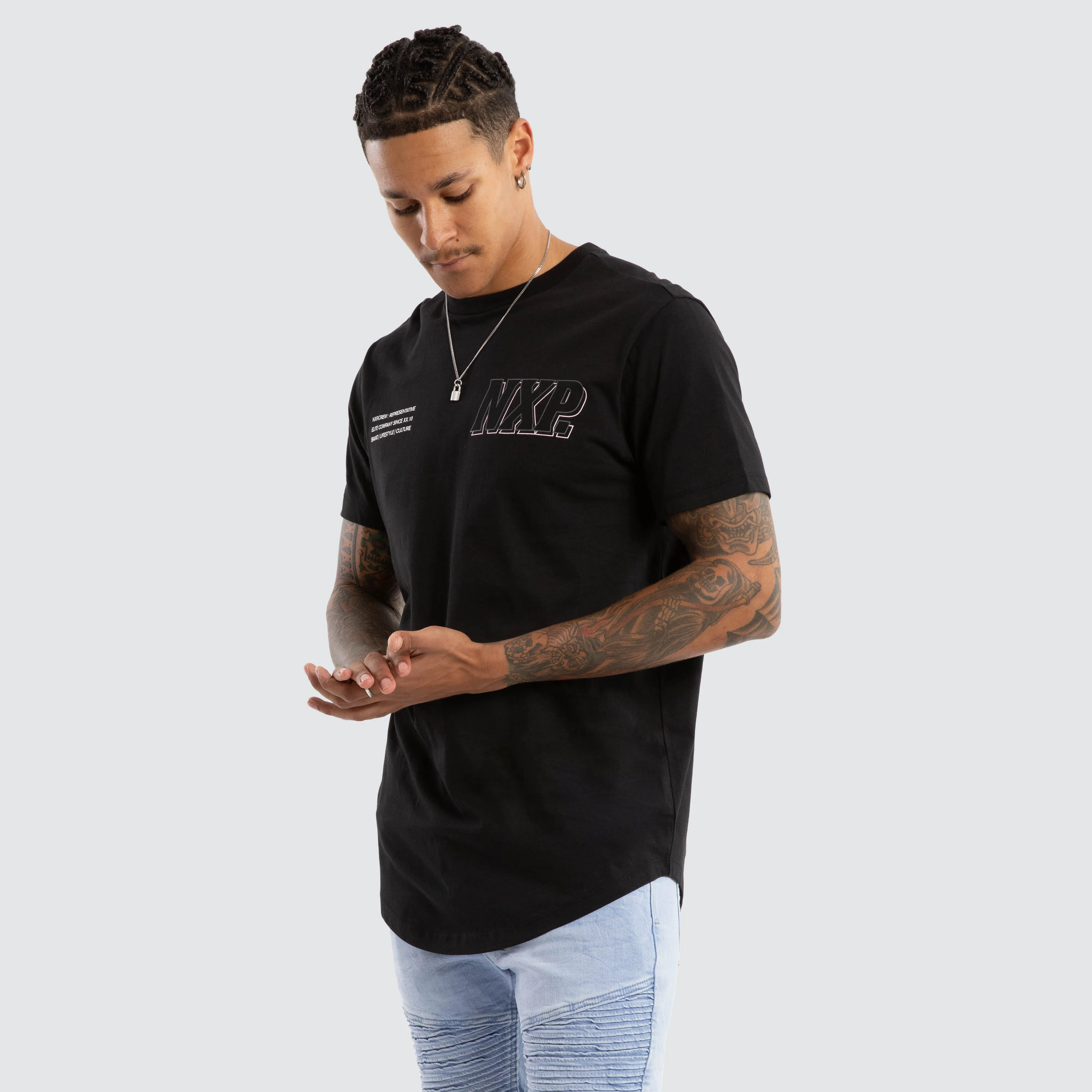 Burns Dual Curved Tee Jet Black sold by Neverland product image thumbnail 4