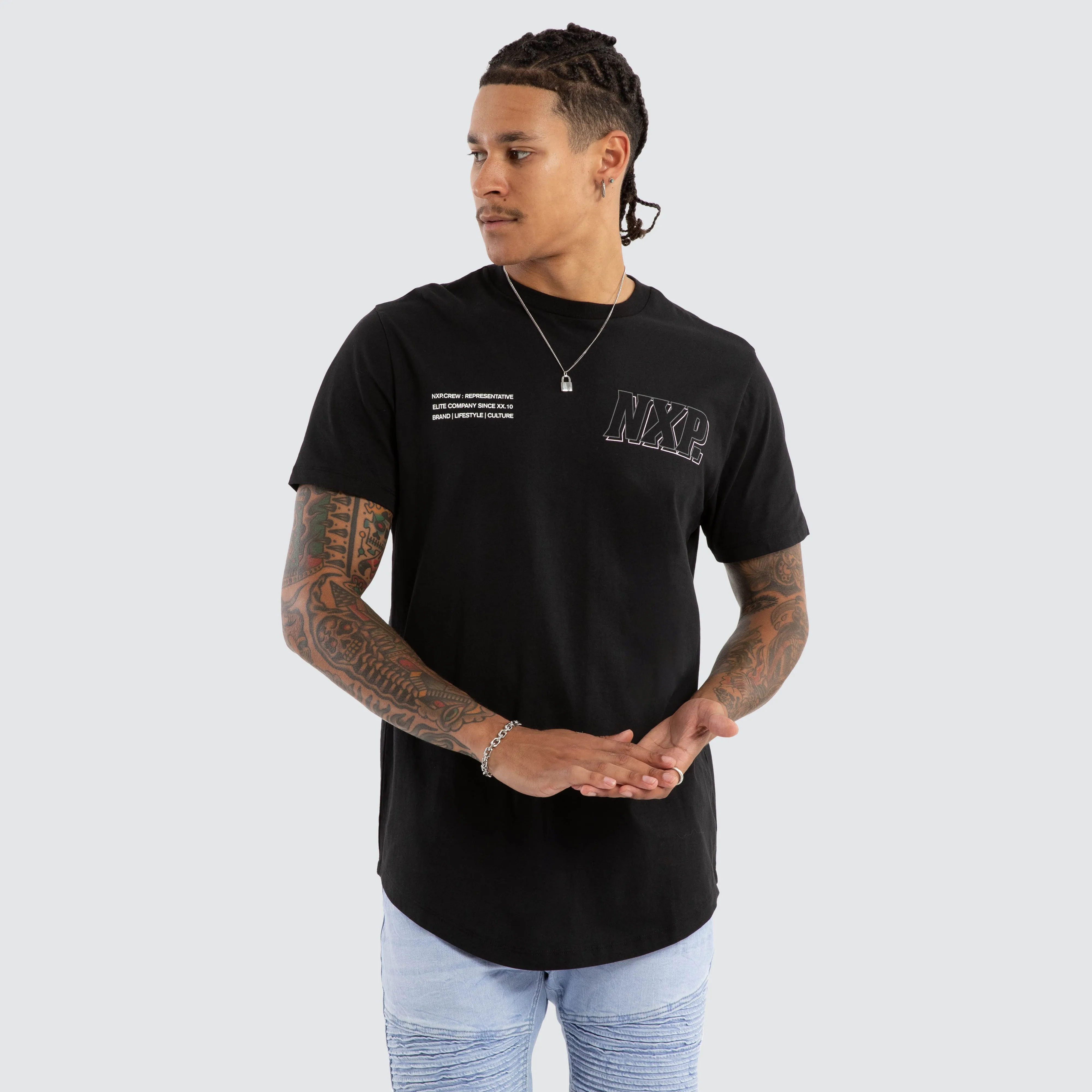 Burns Dual Curved Tee Jet Black sold by Neverland product image thumbnail 2