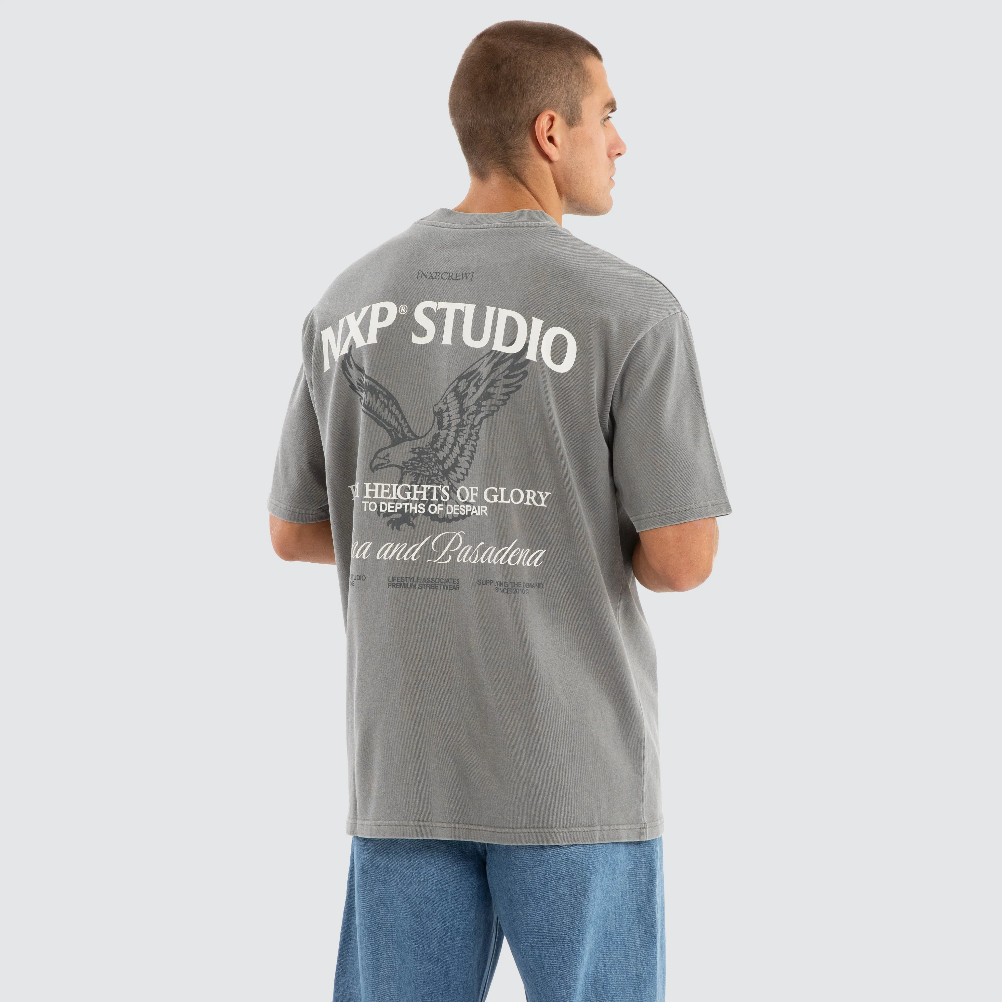 Simulation Box Fit Tee Pigment Frost Grey sold by Neverland