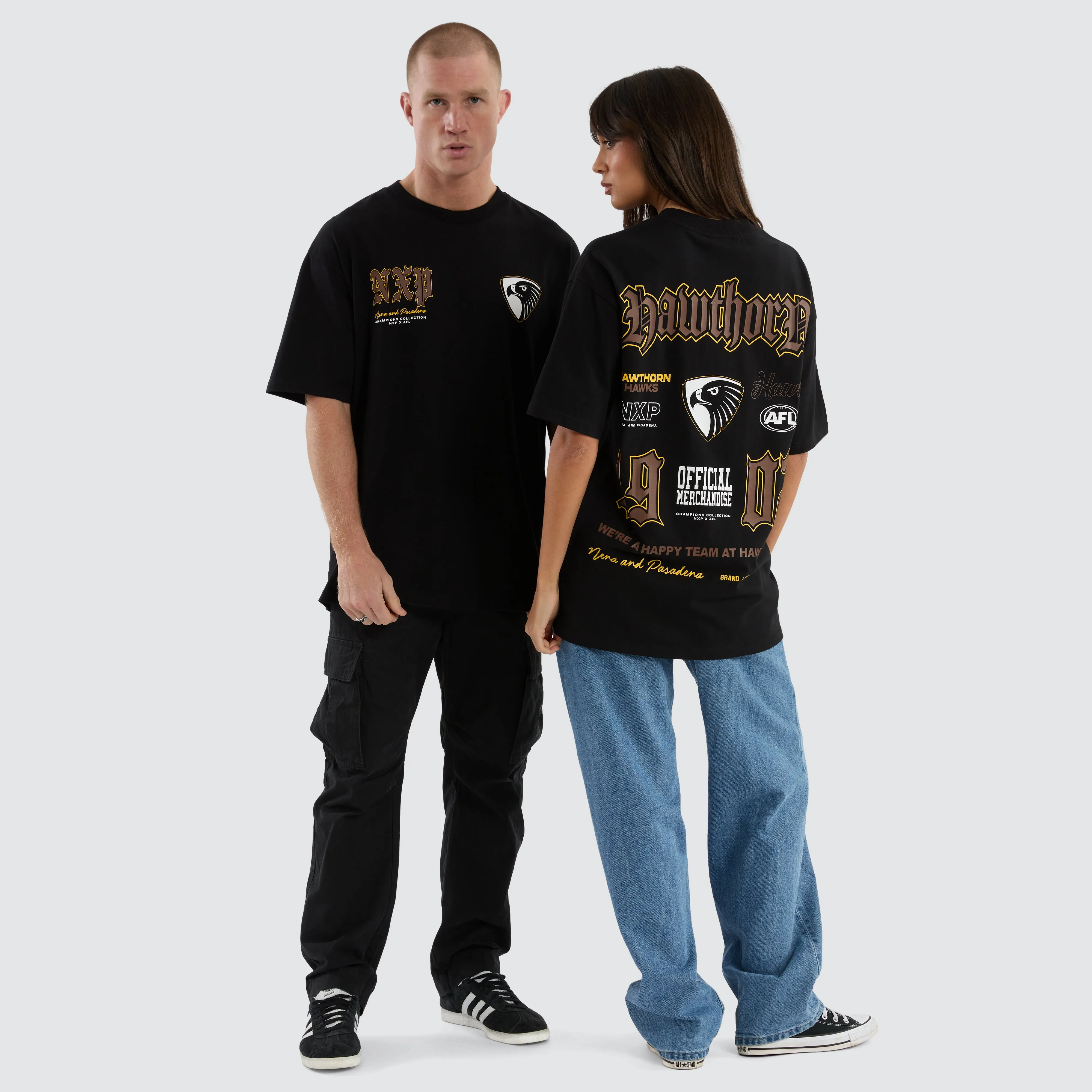 Hawthorn Hawks AFL Fallback Tee Jet Black sold by Neverland product image thumbnail 2