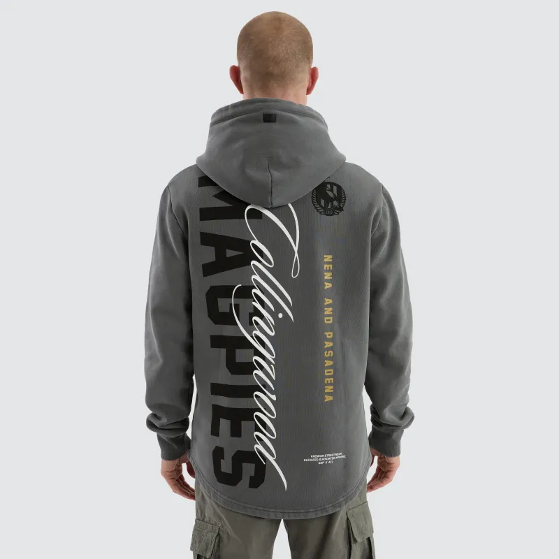 Collingwood Magpies AFL Grand Hoodie Pigment Charcoal sold by Neverland