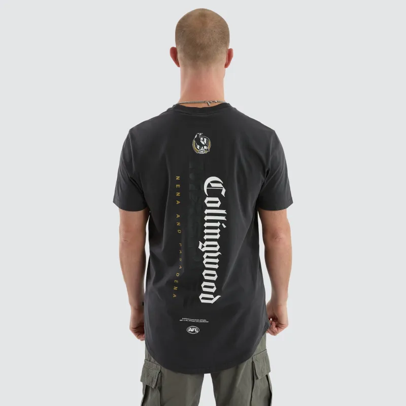 Collingwood Magpies AFL Resident Tee Pigment Asphalt sold by Neverland