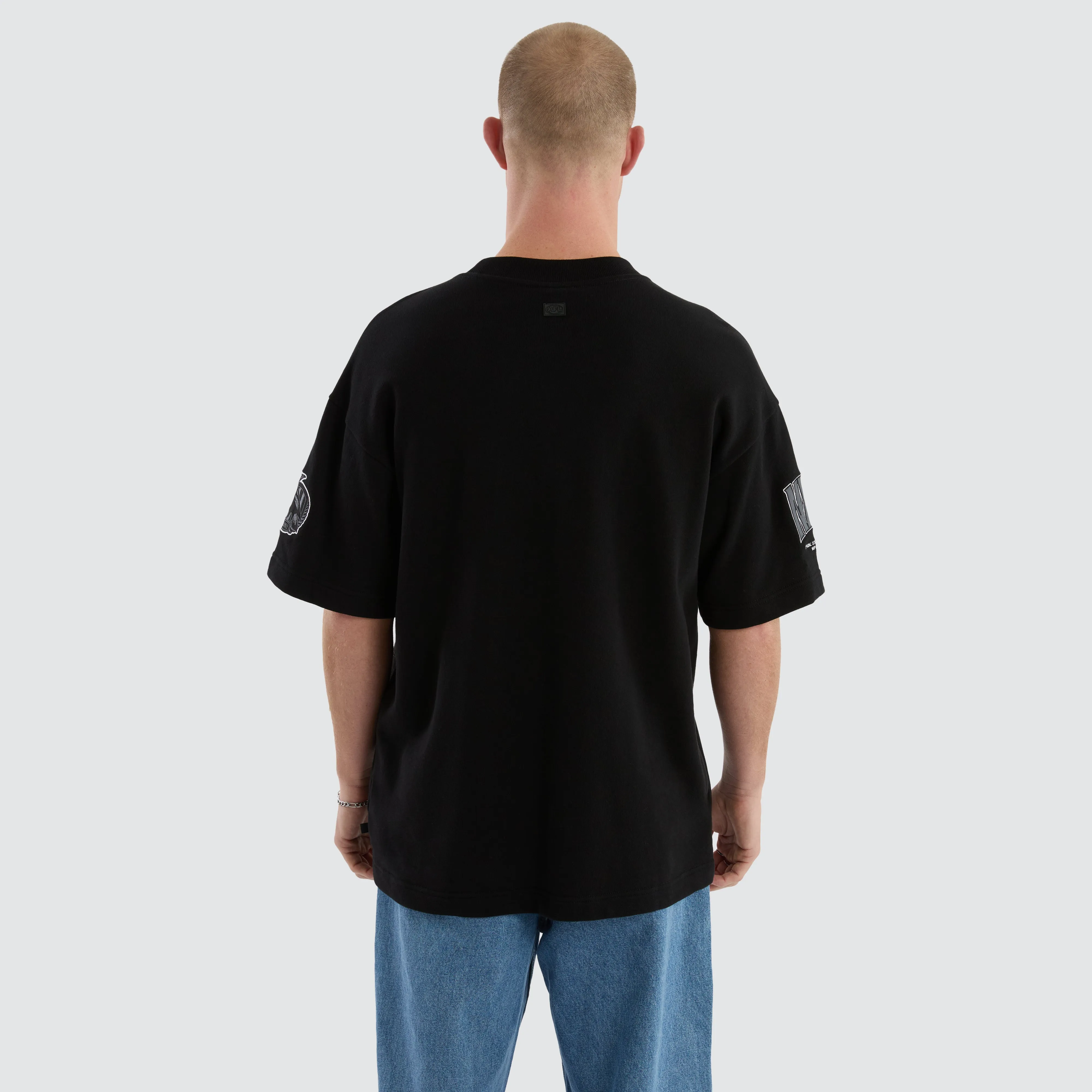 Collingwood Magpies AFL Game-On Loopback Tee Jet Black sold by Neverland product image thumbnail 2