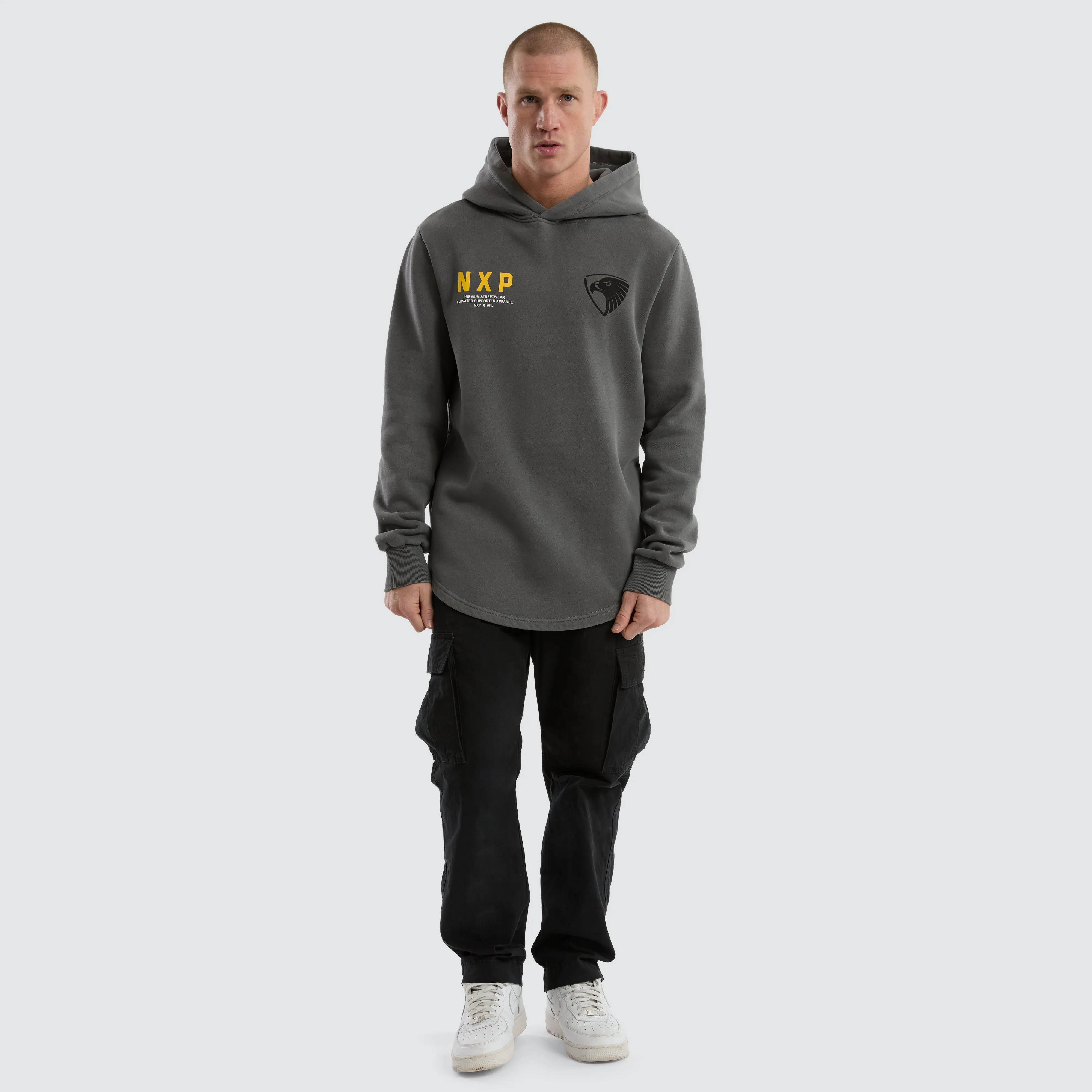 Hawthorn Hawks AFL Grand Hoodie Pigment Charcoal sold by Neverland product image thumbnail 4