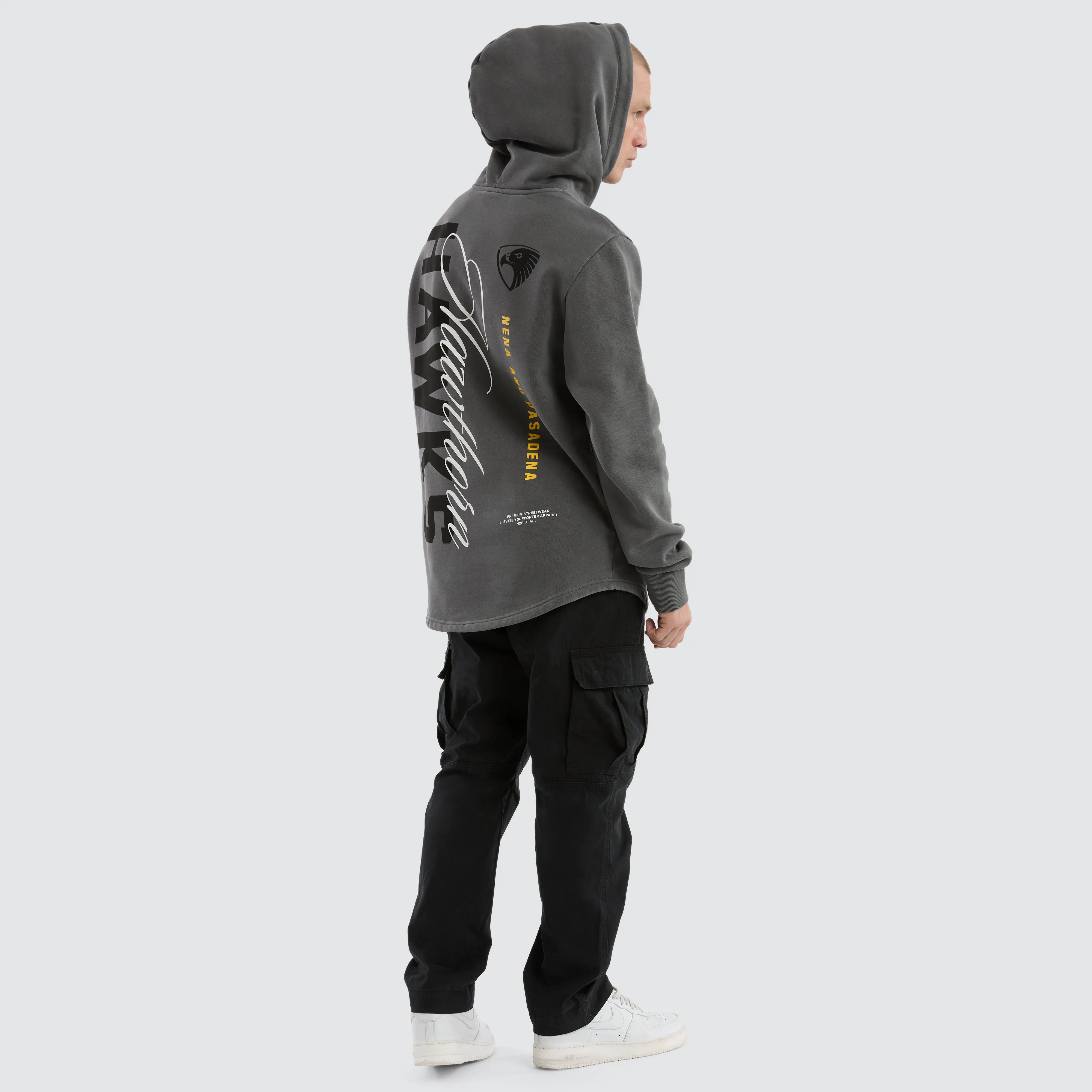 Hawthorn Hawks AFL Grand Hoodie Pigment Charcoal sold by Neverland product image thumbnail 5