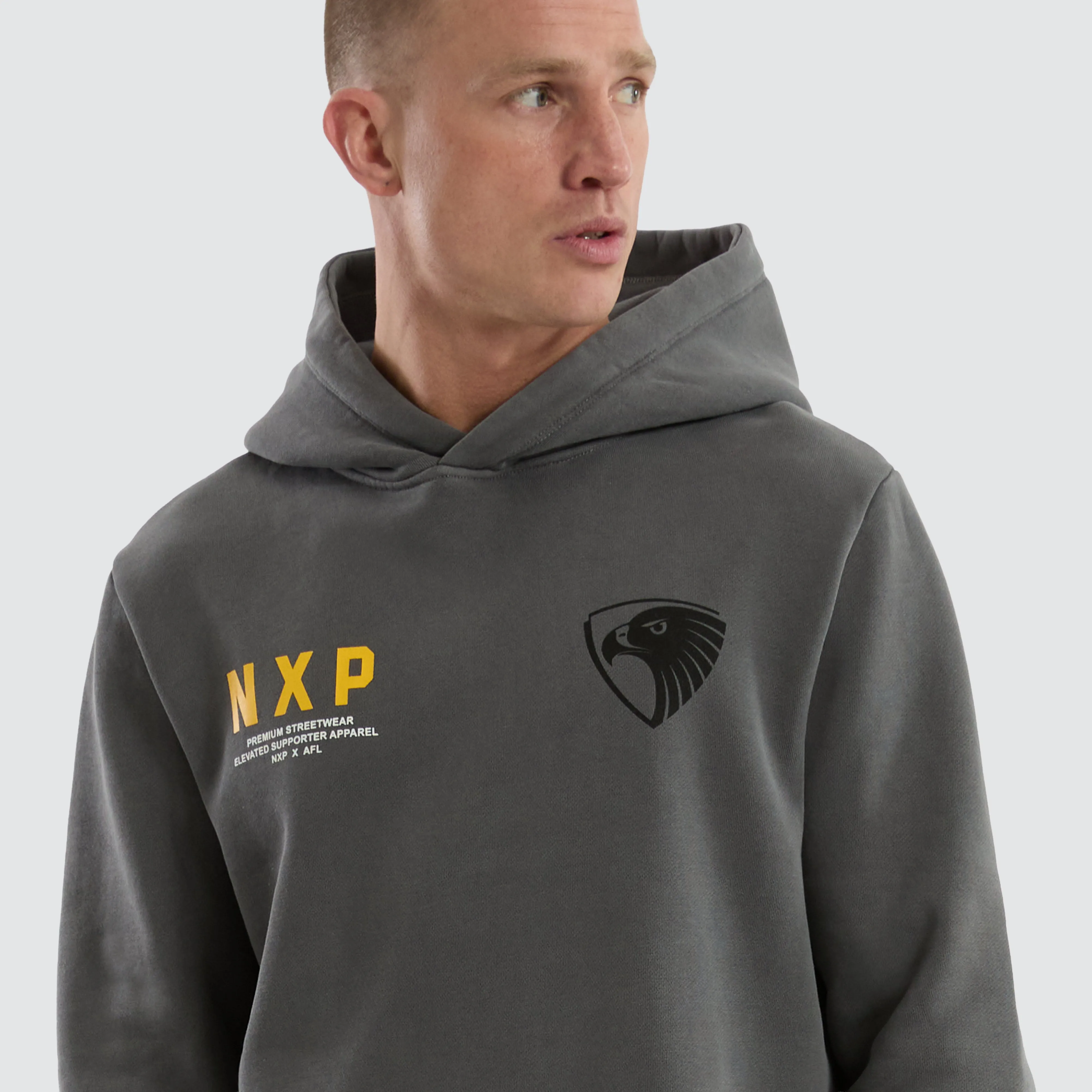 Hawthorn Hawks AFL Grand Hoodie Pigment Charcoal sold by Neverland product image thumbnail 3