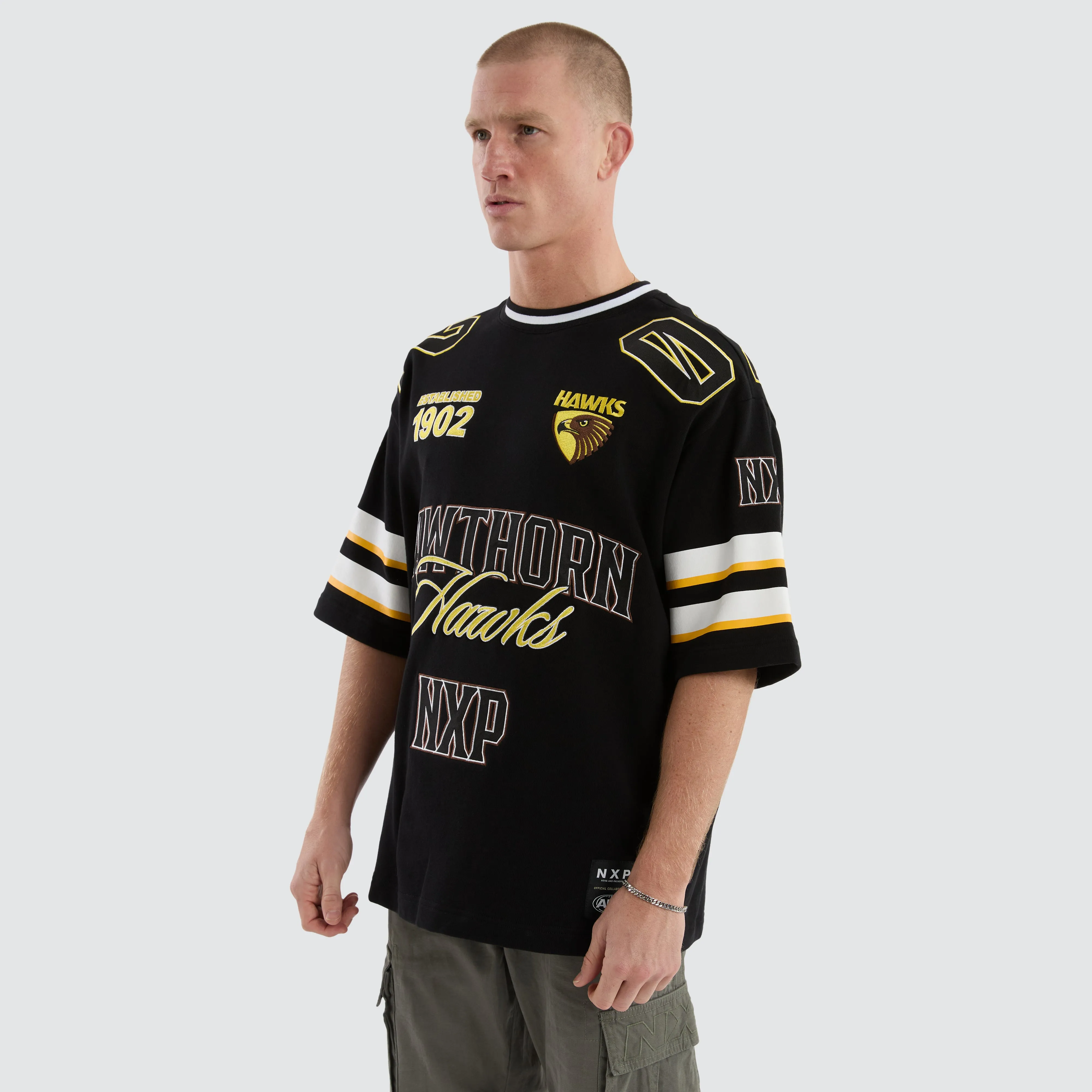 Hawthorn Hawks AFL League Loopback Tee Jet Black sold by Neverland product image thumbnail 5
