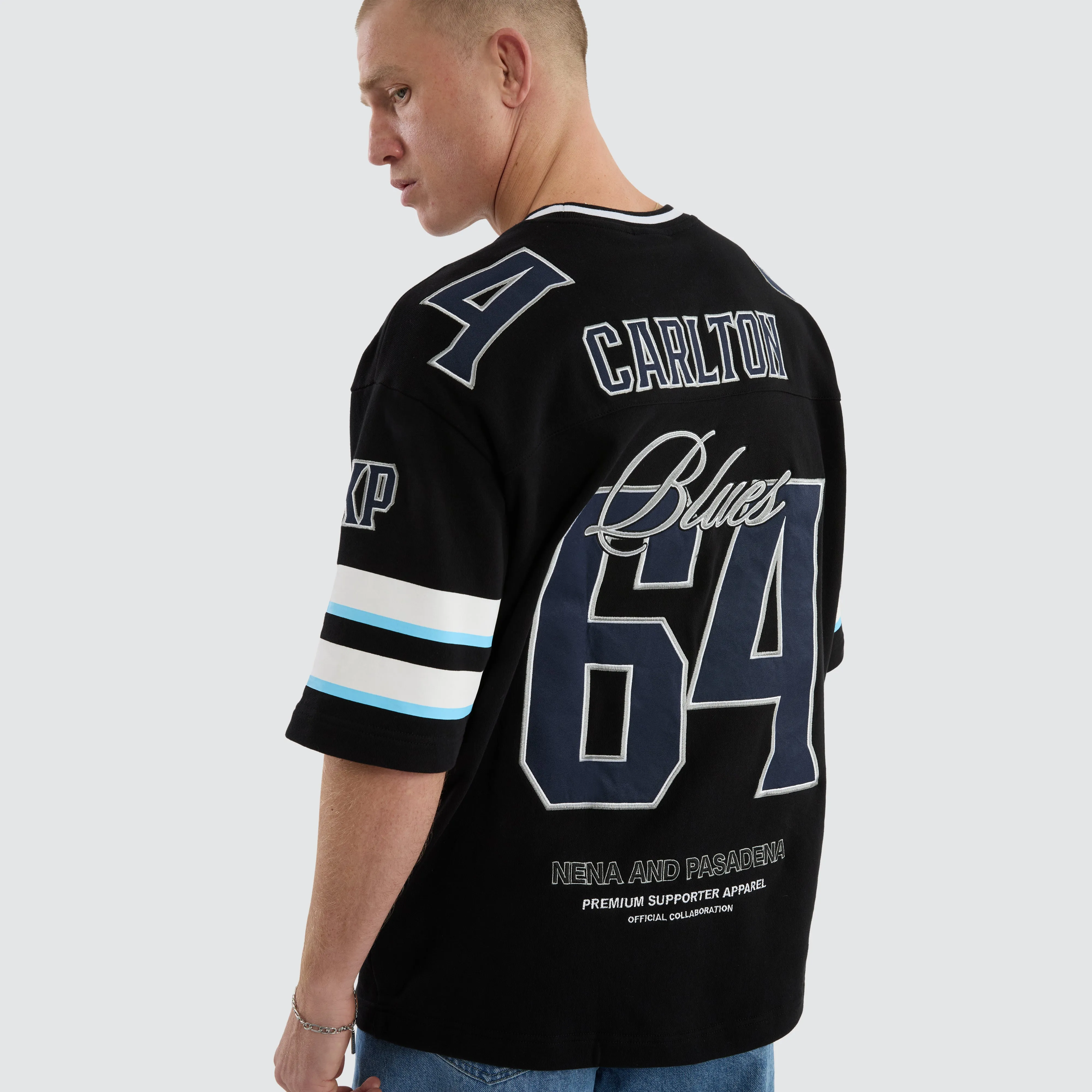 Carlton Blues AFL League Loopback Tee Jet Black sold by Neverland product image thumbnail 3