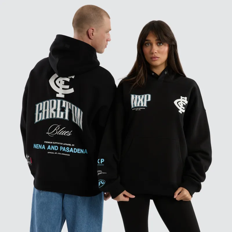 Carlton Blues AFL Fighter Hoodie Jet Black sold by Neverland
