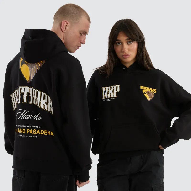 Hawthorn Hawks AFL Fighter Hoodie Jet Black sold by Neverland