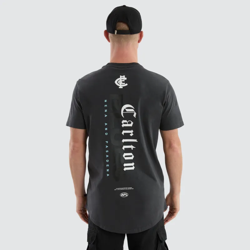 Carlton Blues AFL Resident Tee Pigment Asphalt sold by Neverland