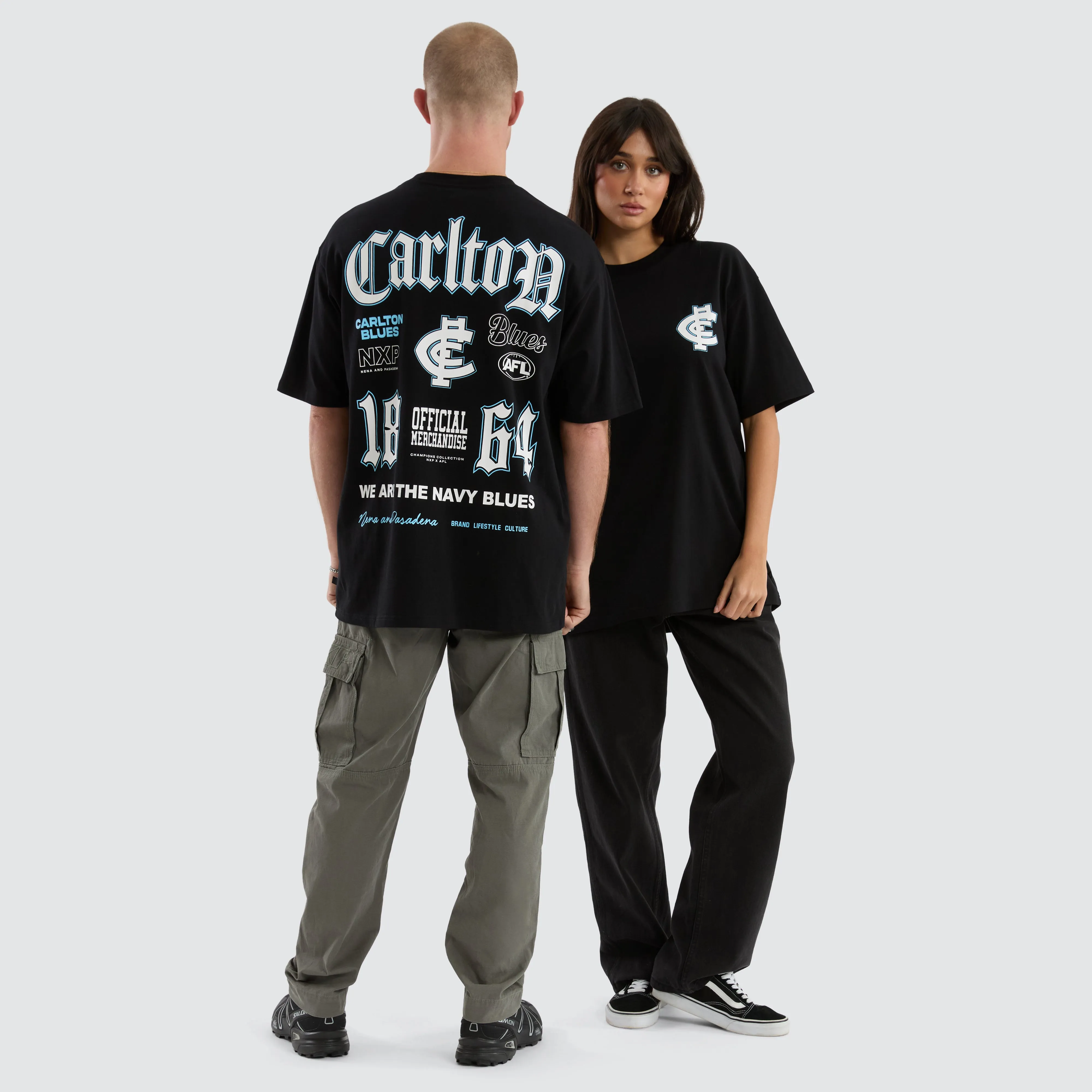 Carlton Blues AFL Fallback Tee Jet Black sold by Neverland product image thumbnail 2
