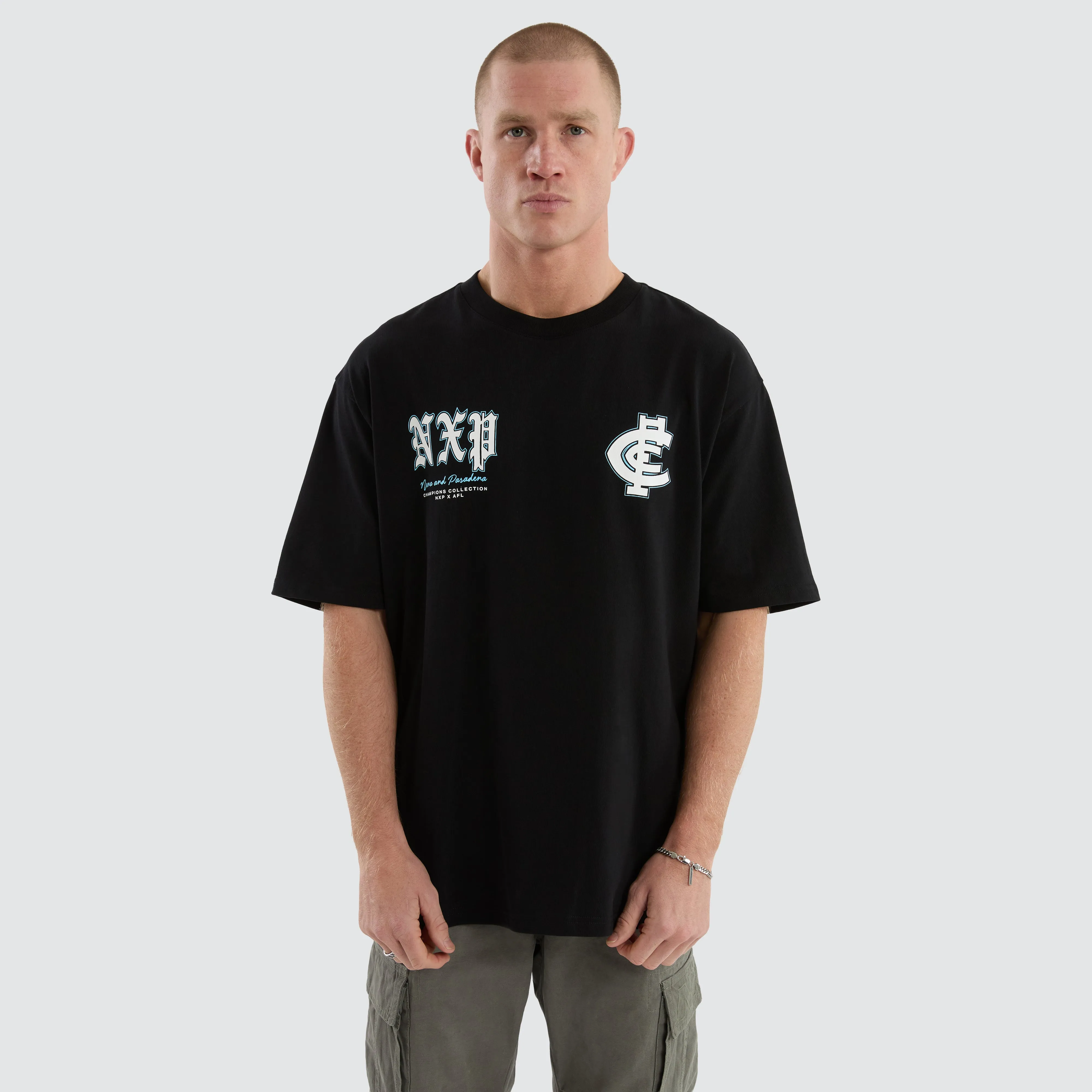 Carlton Blues AFL Fallback Tee Jet Black sold by Neverland product image thumbnail 4