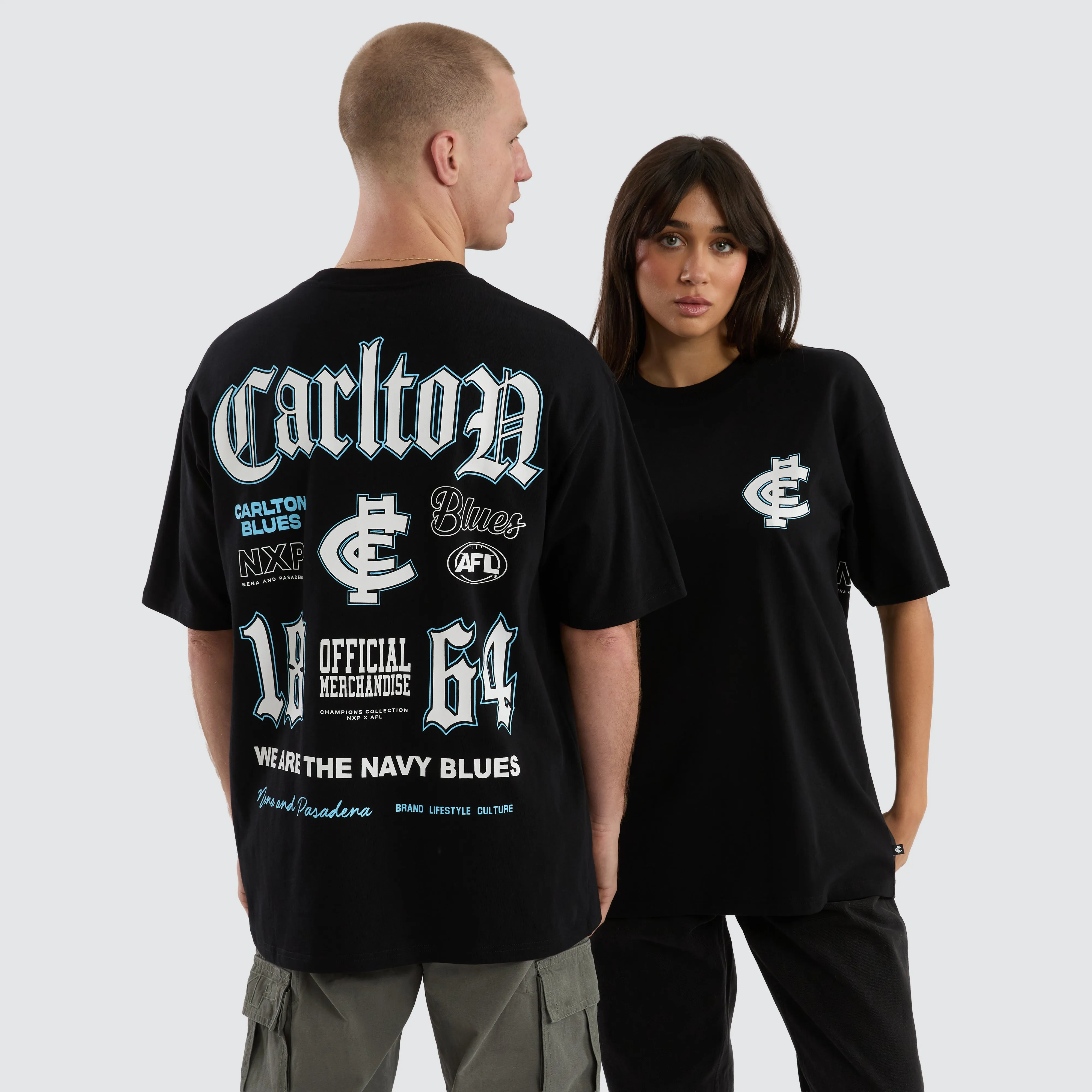 Carlton Blues AFL Fallback Tee Jet Black sold by Neverland