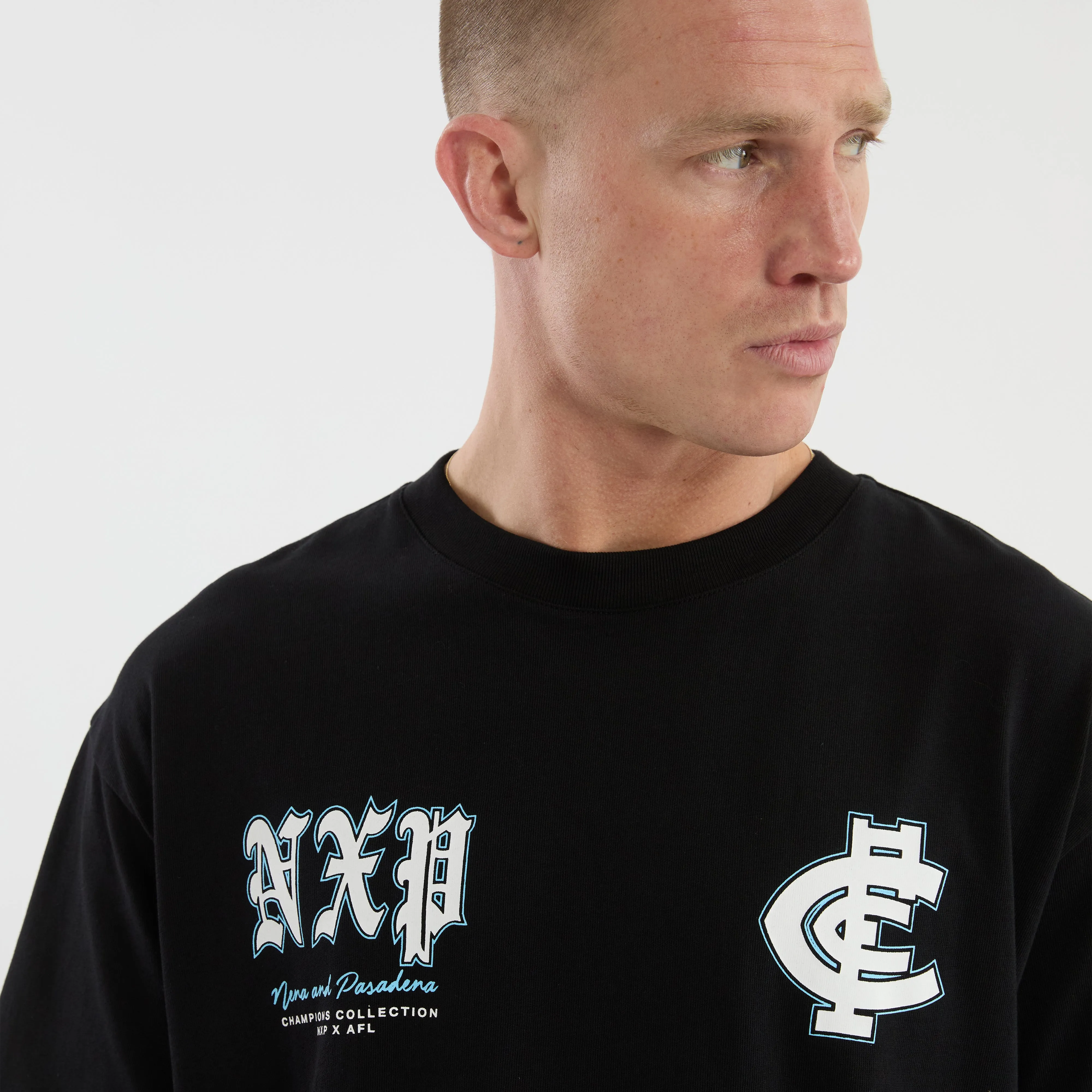 Carlton Blues AFL Fallback Tee Jet Black sold by Neverland product image thumbnail 3