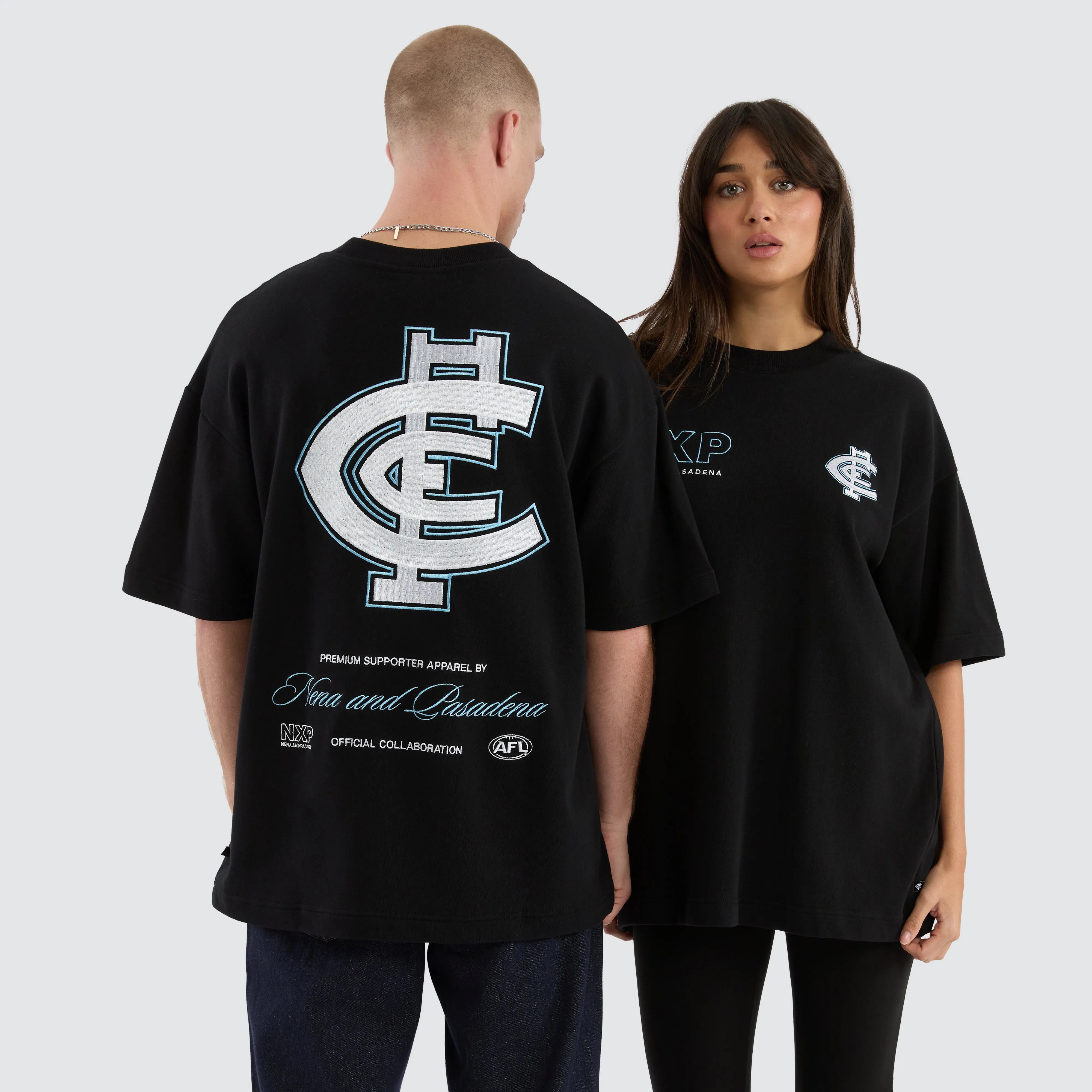 Carlton Blues AFL Legacy Loopback Tee Jet Black sold by Neverland